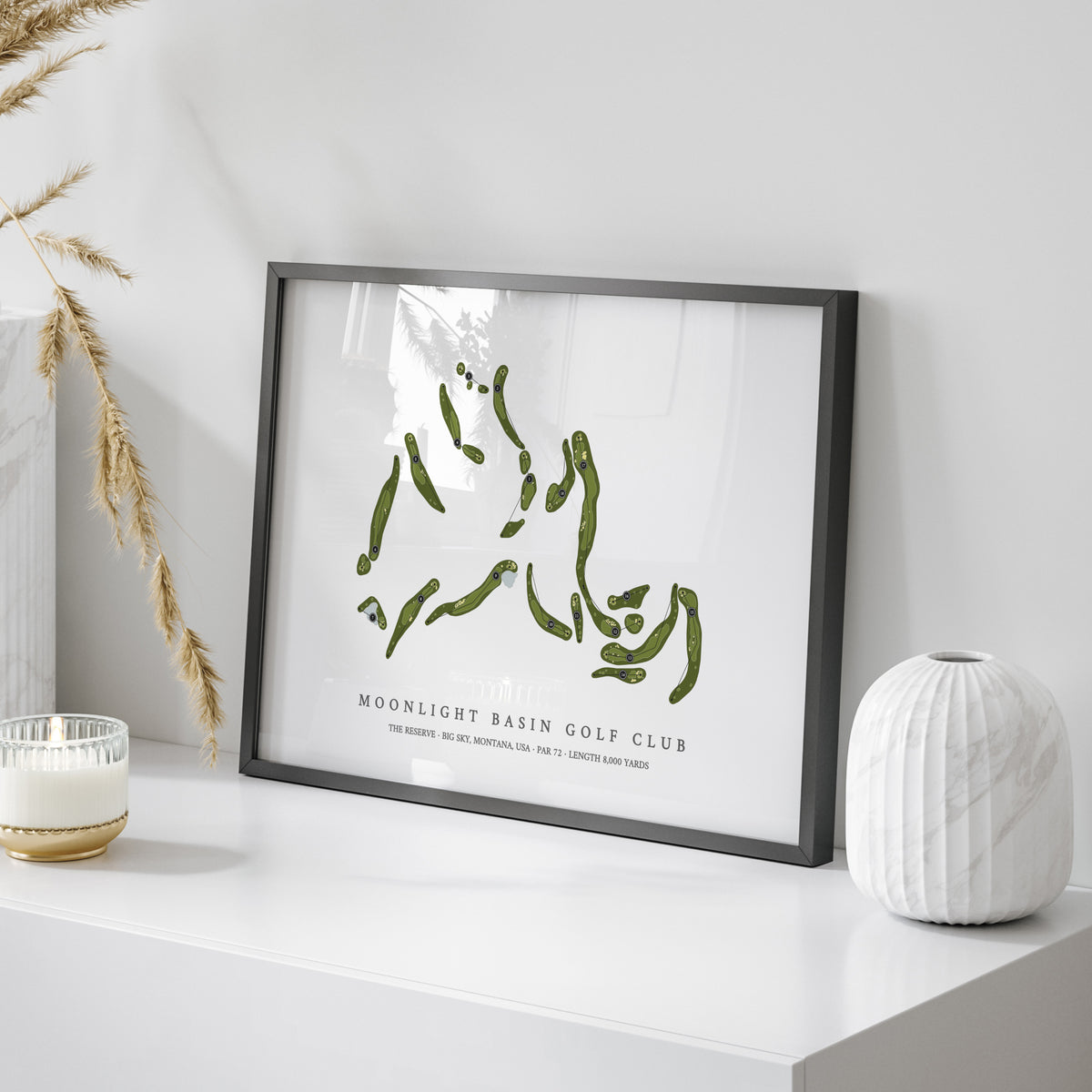The Reserve At Moonlight Basin Golf Club | Golf Course Print | On Table