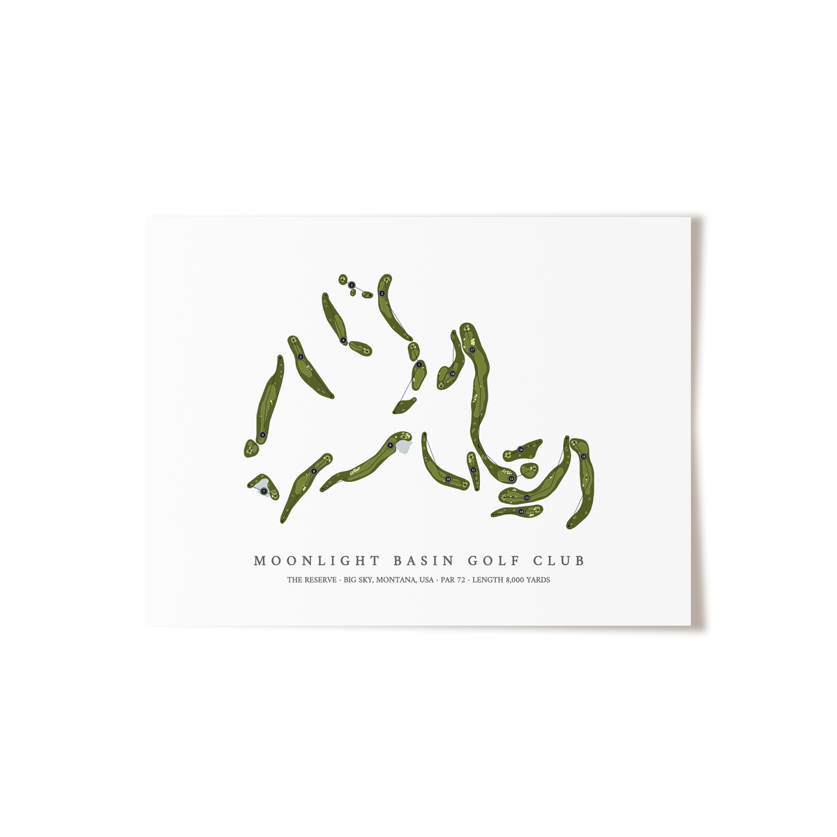The Reserve At Moonlight Basin Golf Club | Golf Course Print | Unframed