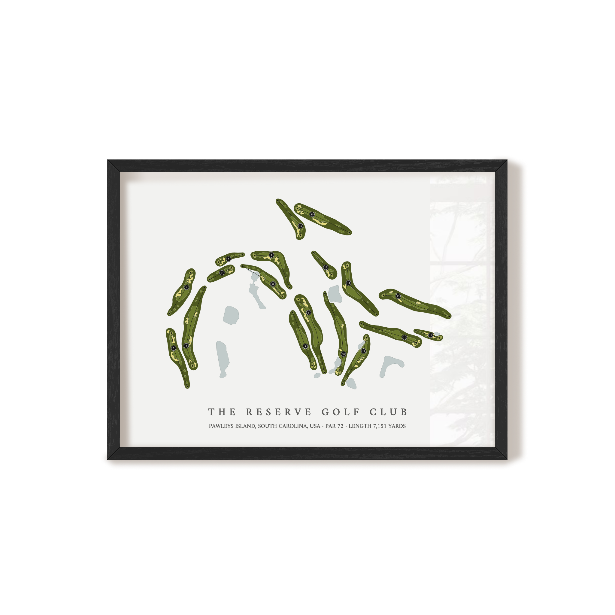 The Reserve Golf Club | Golf Course Map | Black Frame