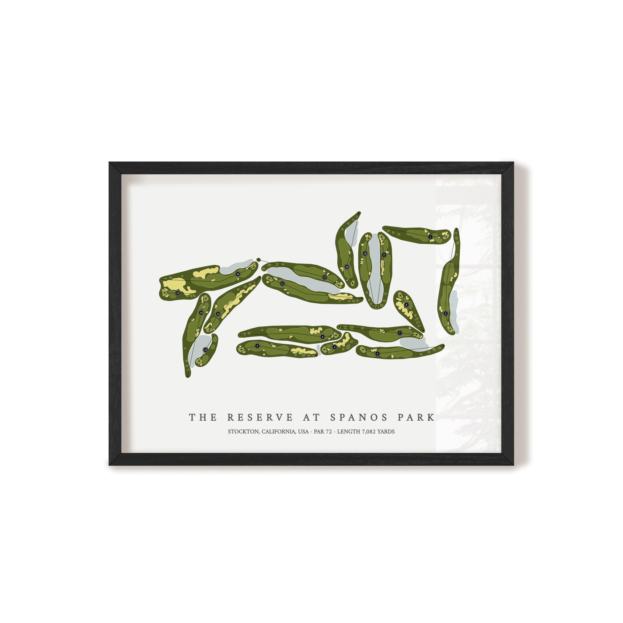 The Reserve at Spanos Park | Golf Course Map | Black+Frame