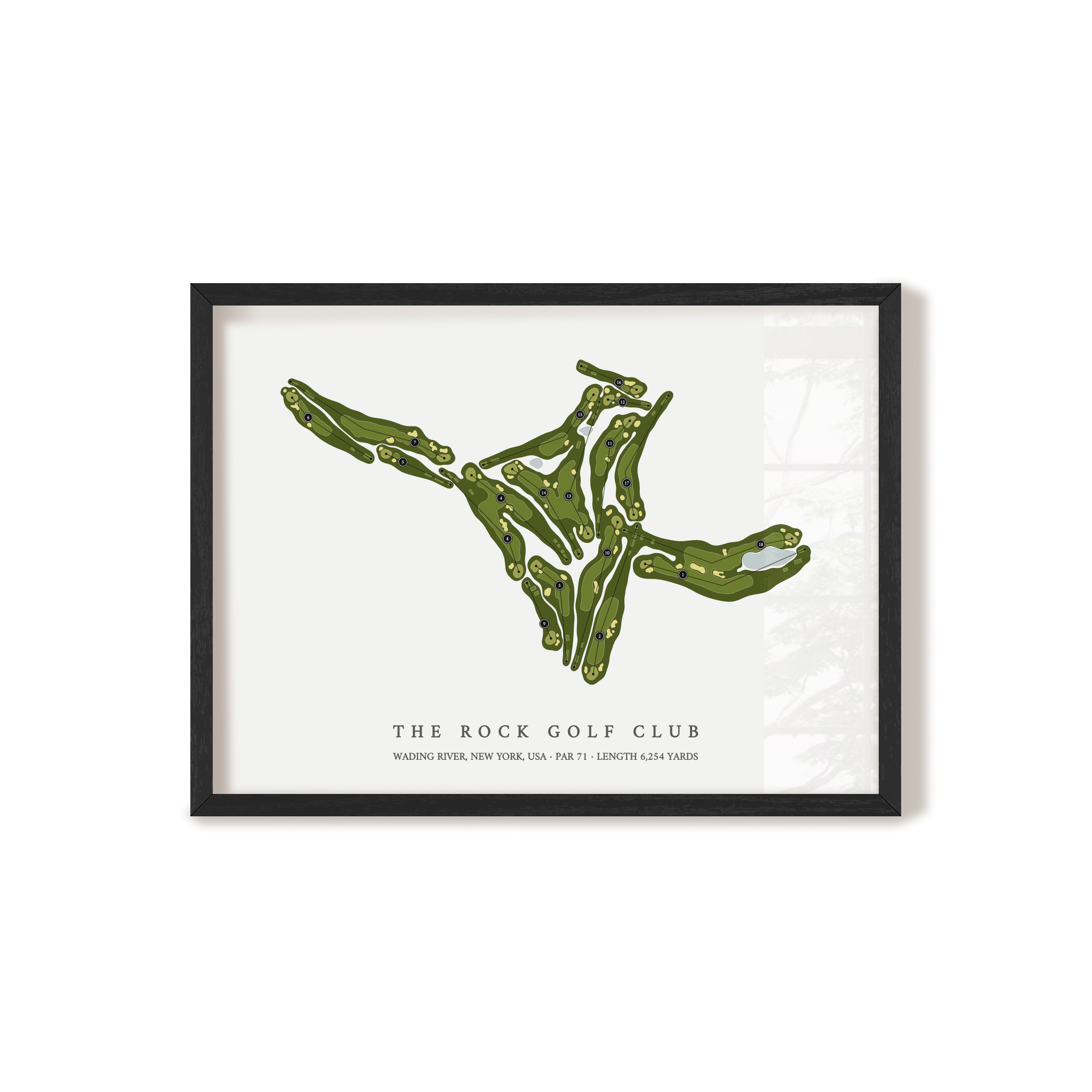 The Rock Golf Club | Golf Course Map | Black Frame