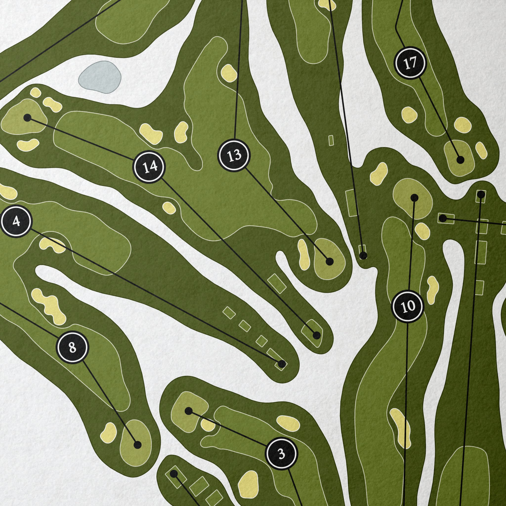 The Rock Golf Club | Golf Course Map | Close Up