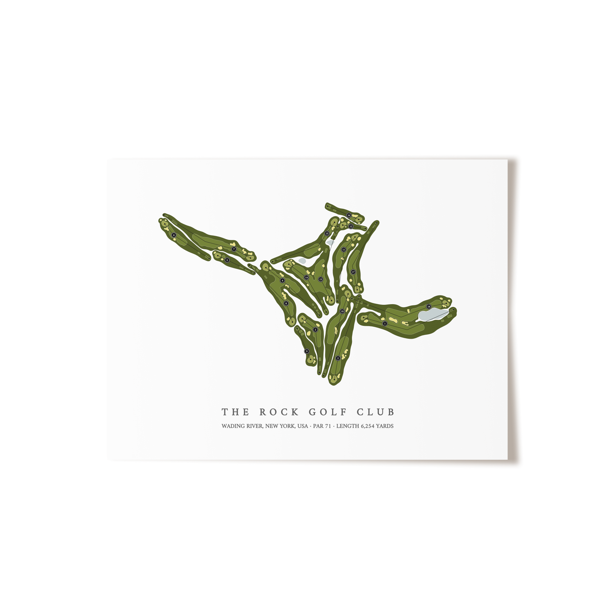 The Rock Golf Club | Golf Course Map | Unframed
