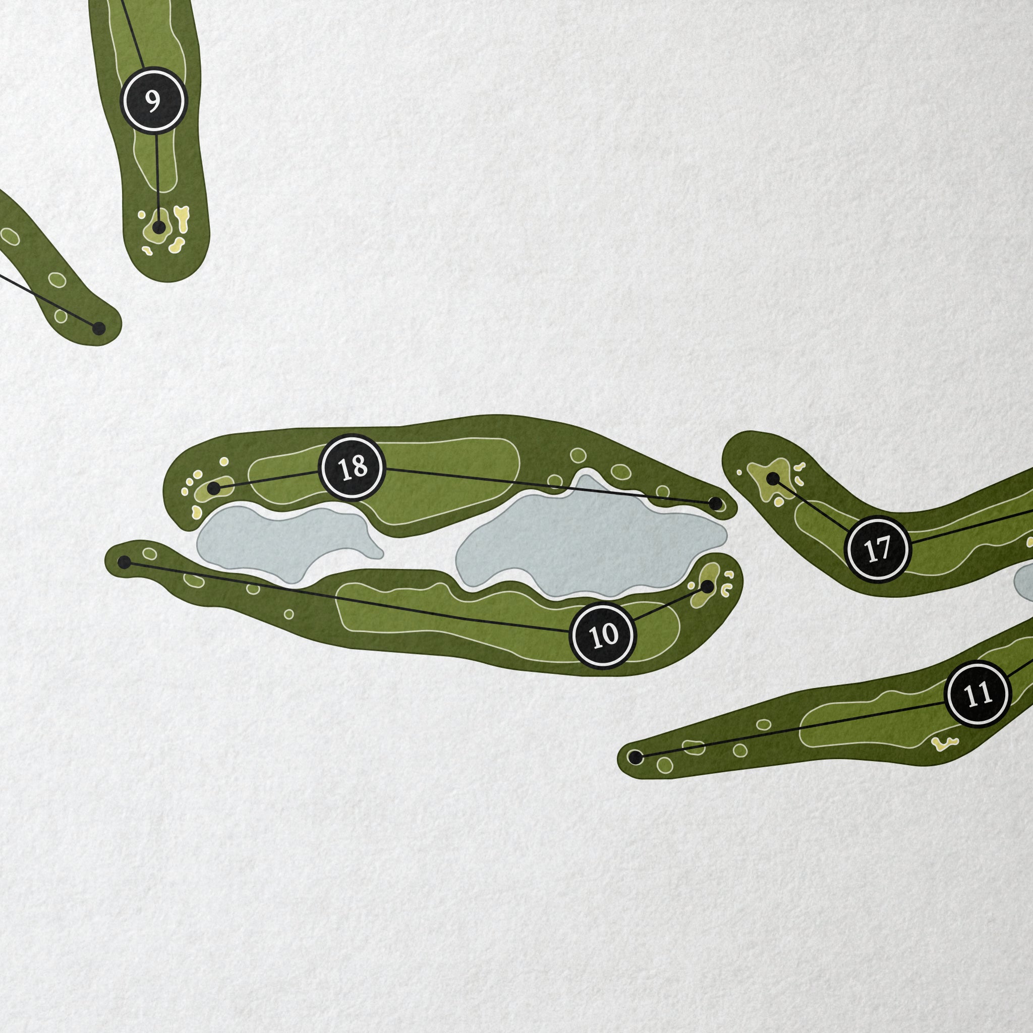 The Running Y Ranch Golf Course | Golf Course Map | Close Up