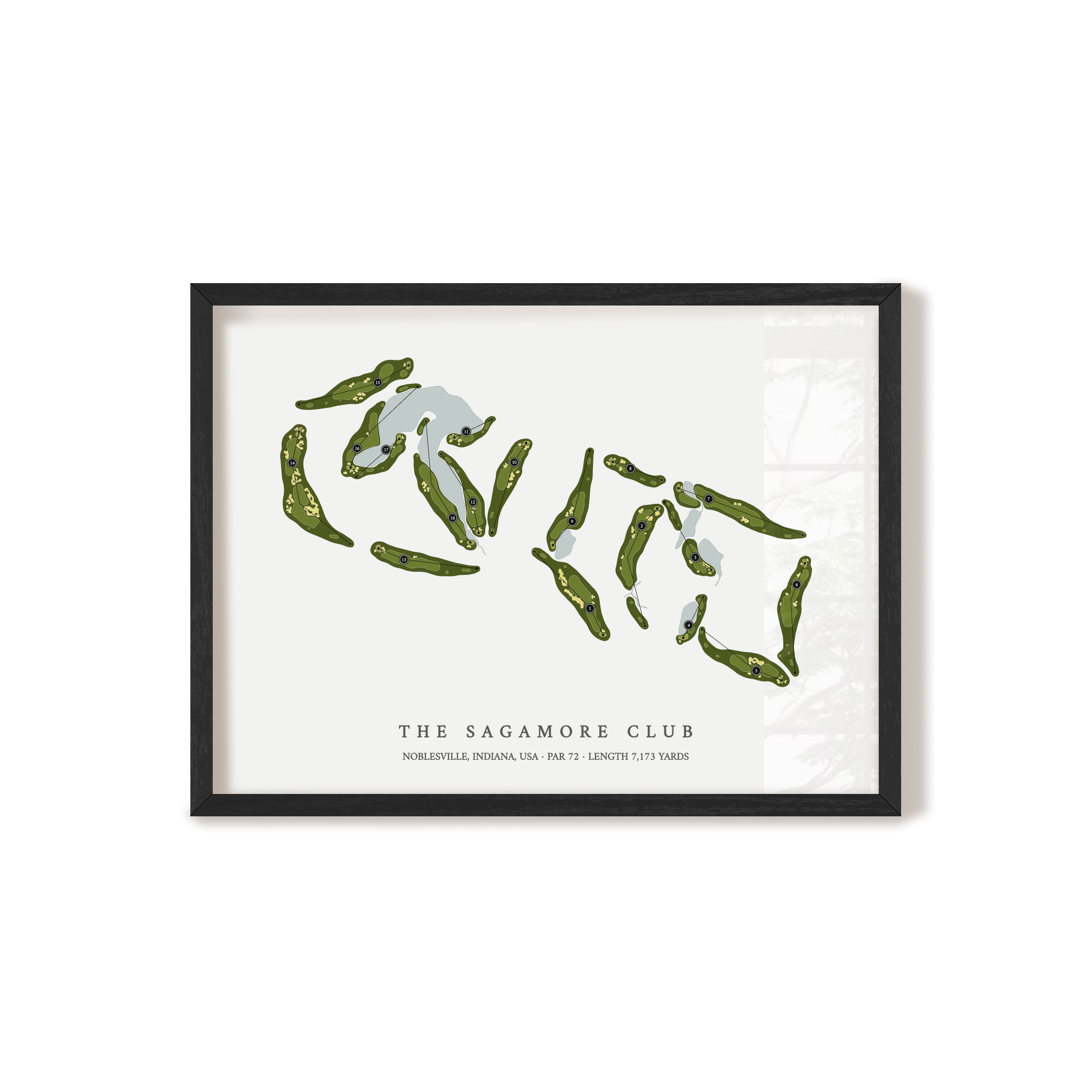 The Sagamore Club | Golf Course Print | Black Frame