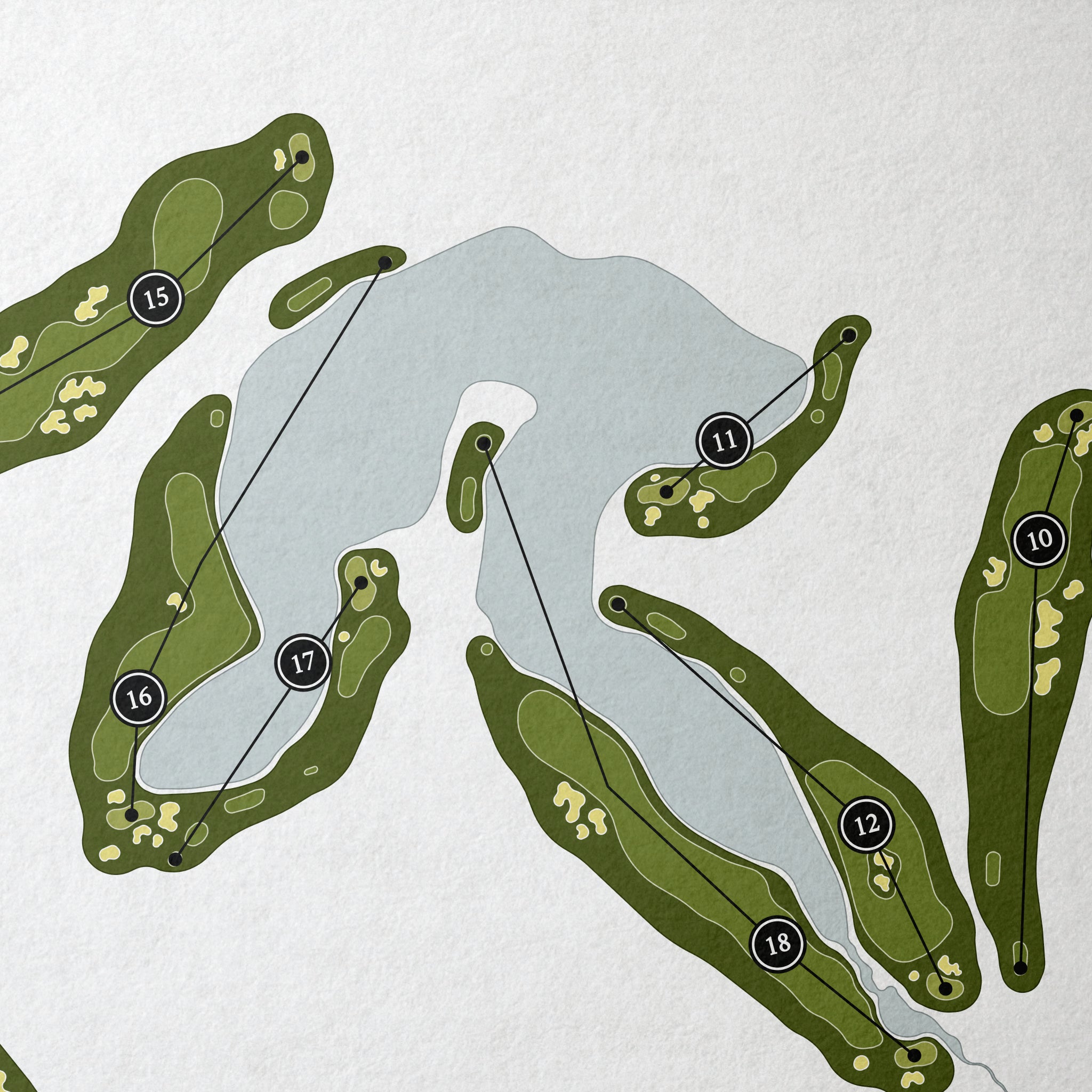 The Sagamore Club | Golf Course Print | Close Up