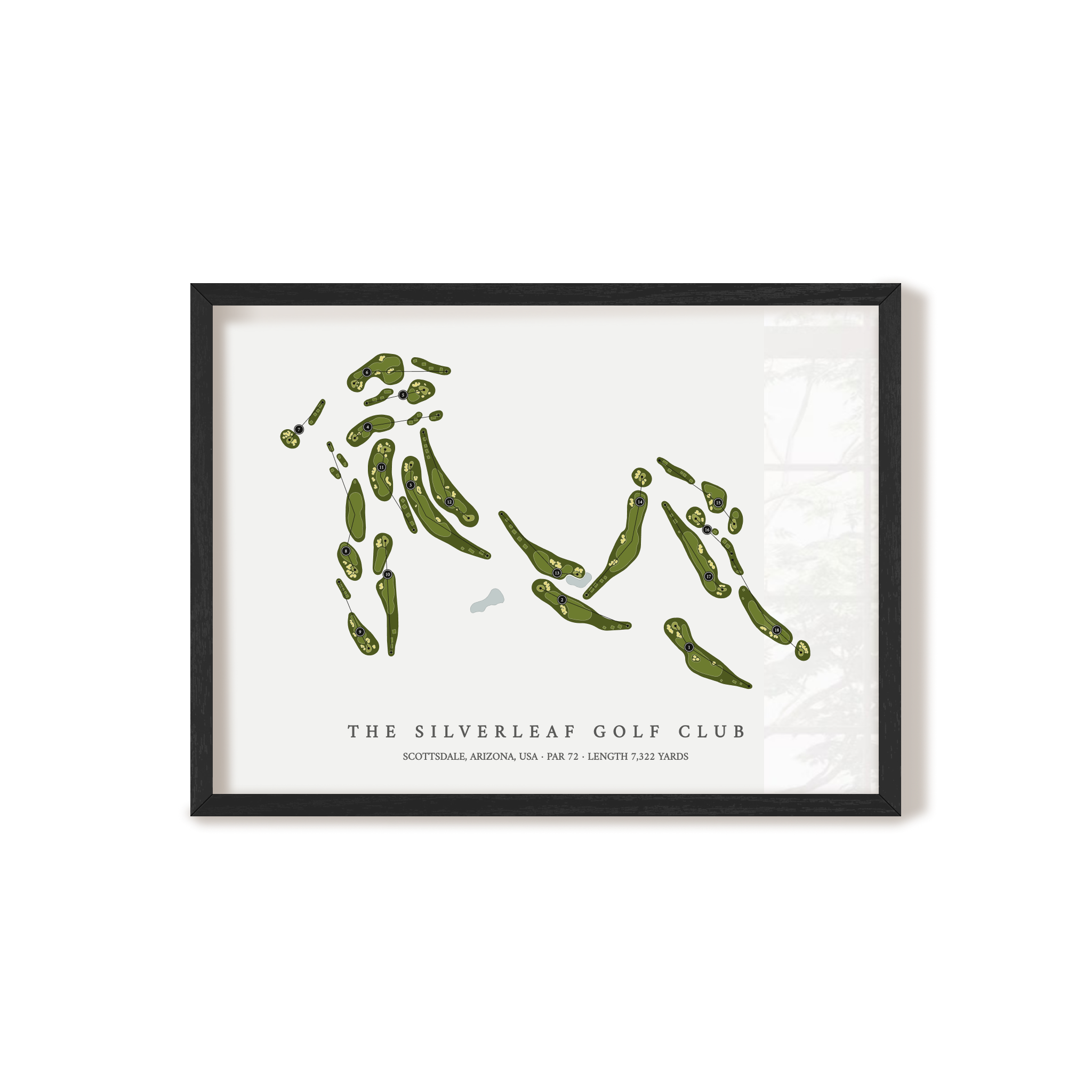 The Silverleaf Golf Club | Golf Course Print | Black Frame