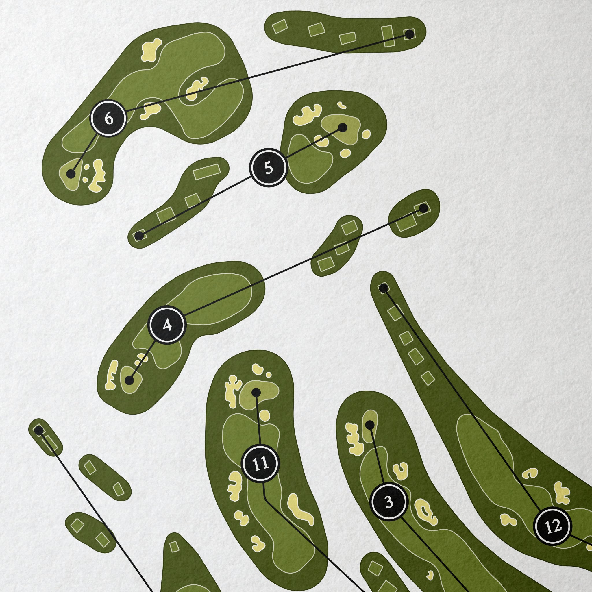 The Silverleaf Golf Club | Golf Course Print | Close Up