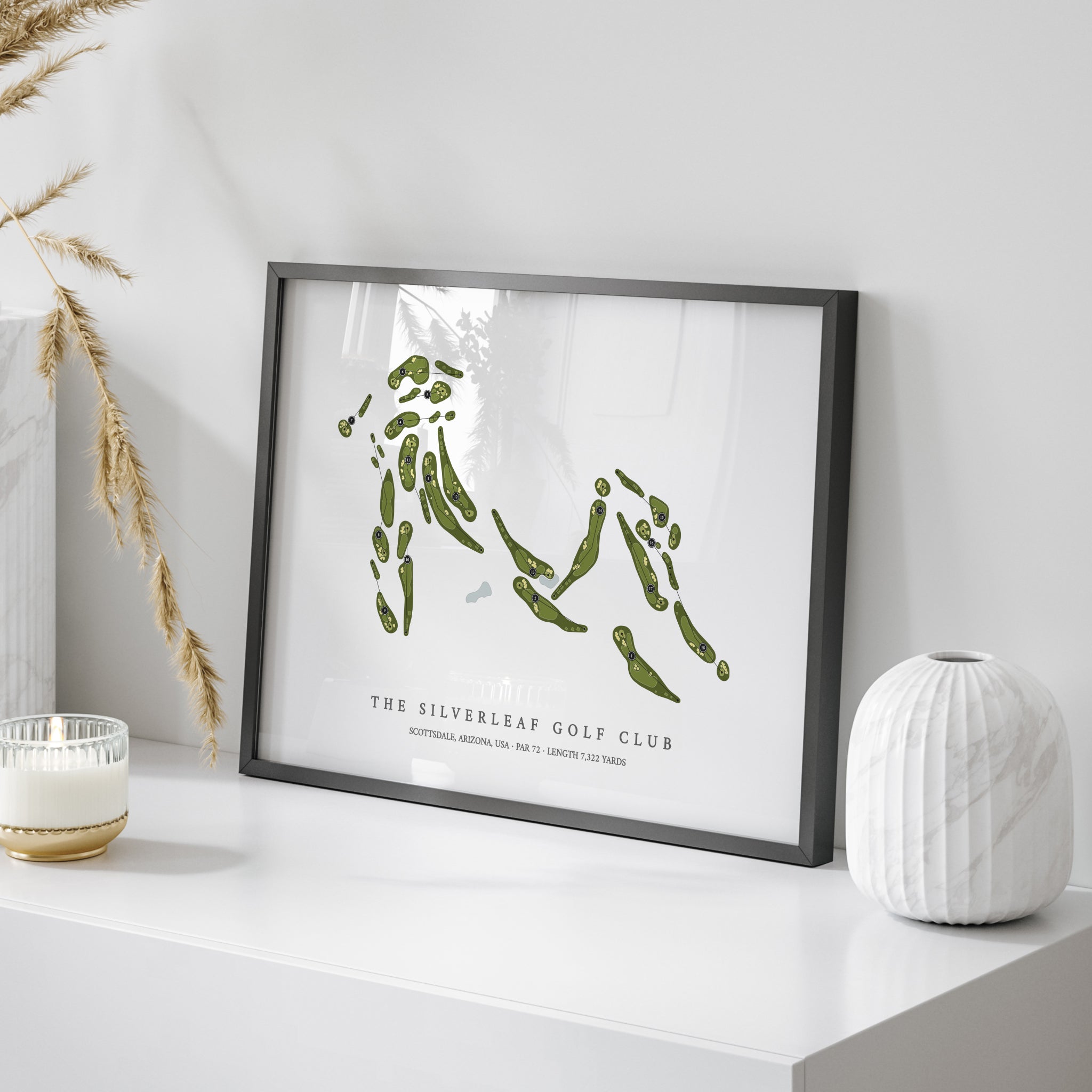 The Silverleaf Golf Club | Golf Course Print | On Table
