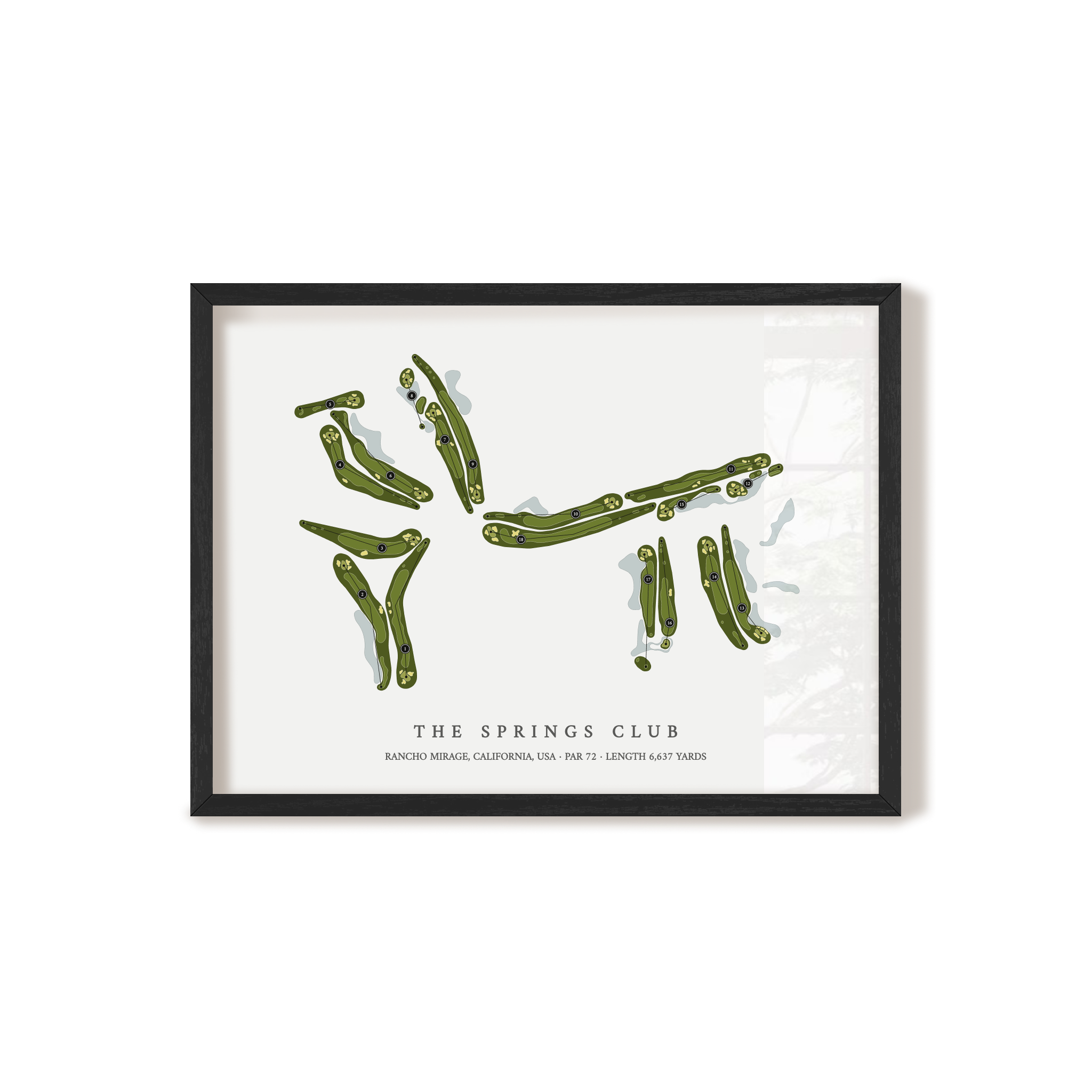 The Springs Club | Golf Course Map | Black+Frame