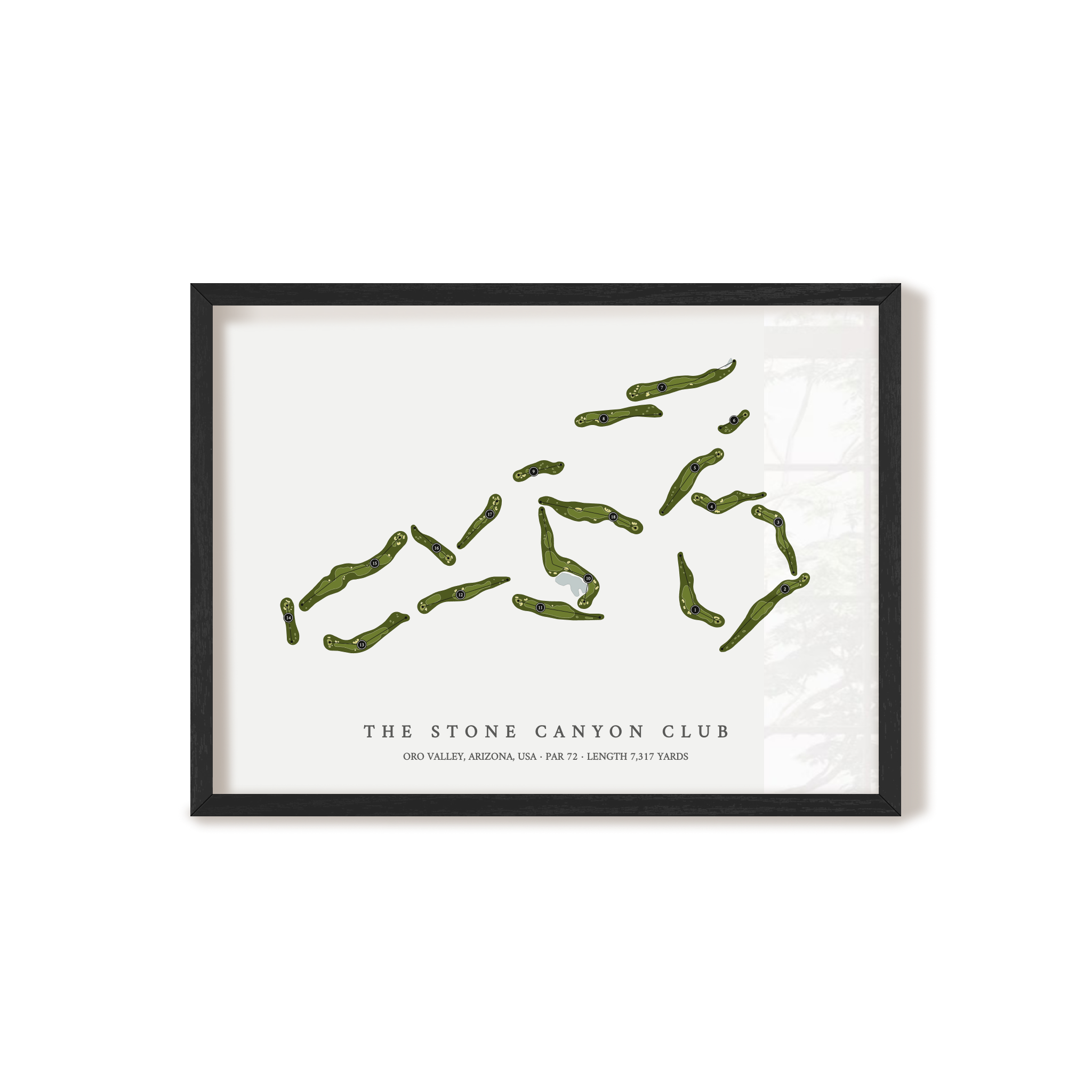 The Stone Canyon Club | Golf Course Print | Black Frame
