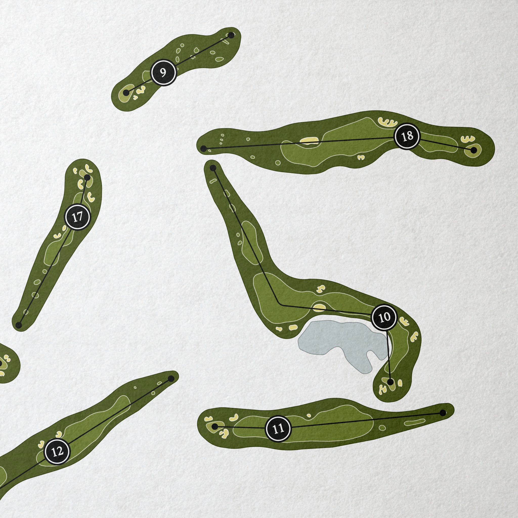 The Stone Canyon Club | Golf Course Print | Close Up