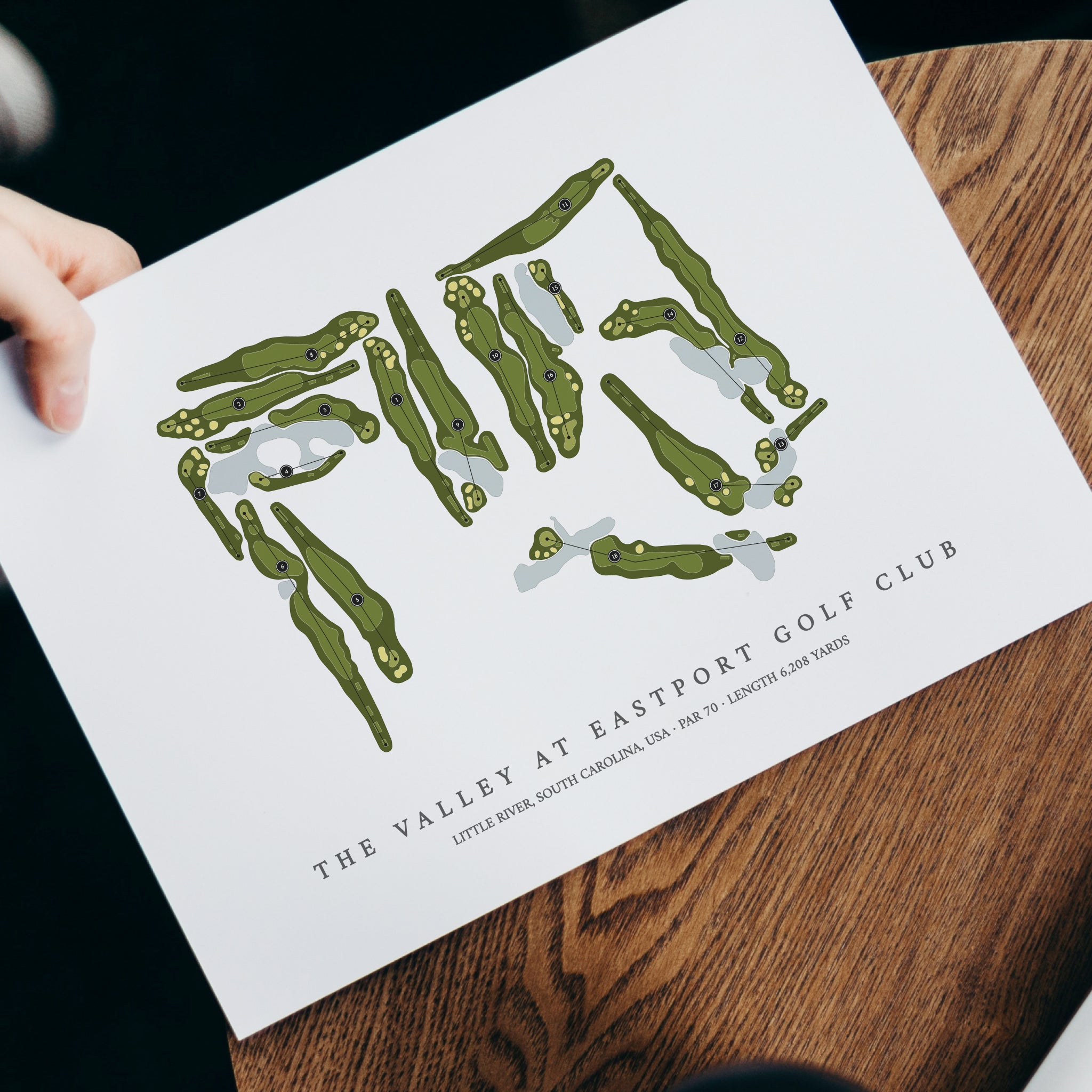 The Valley at Eastport Golf Club | Golf Course Print | With Laptop