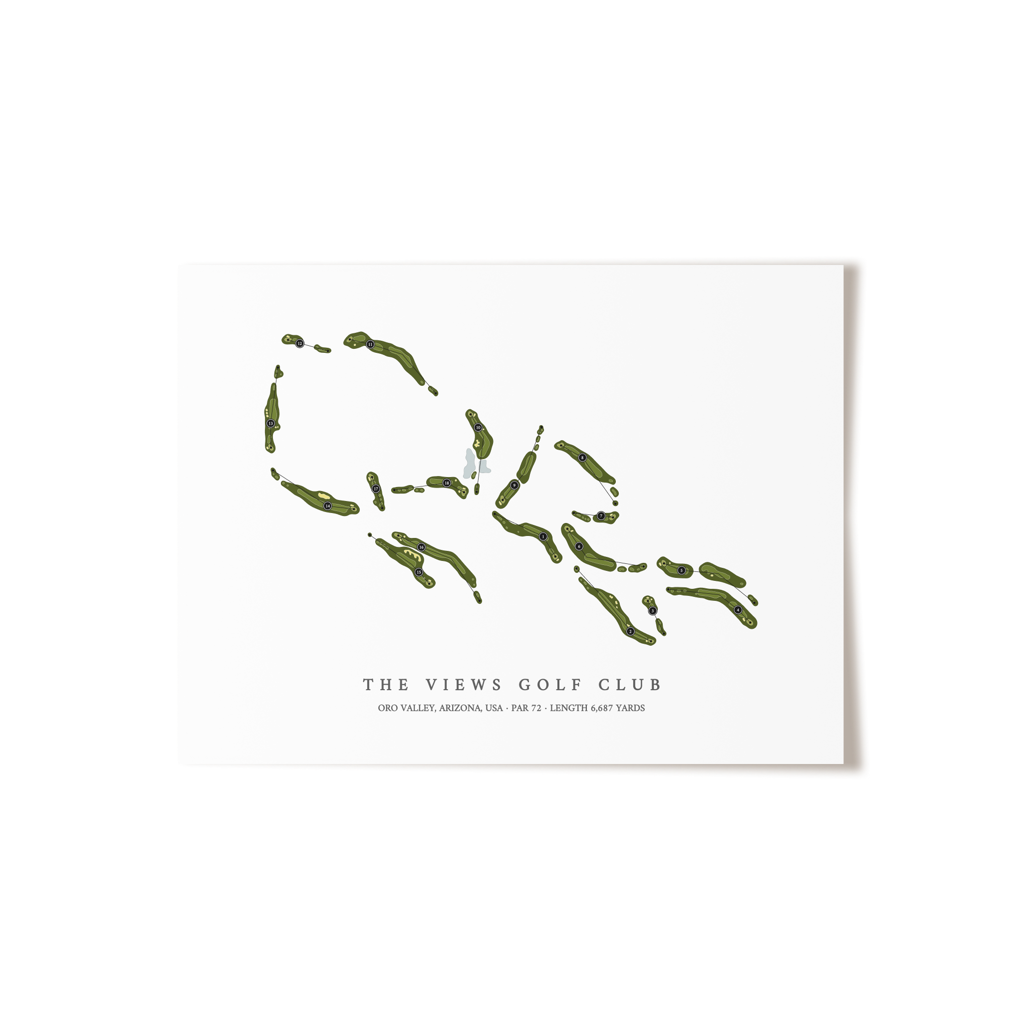 The Views Golf Club | Golf Course Map | Unframed