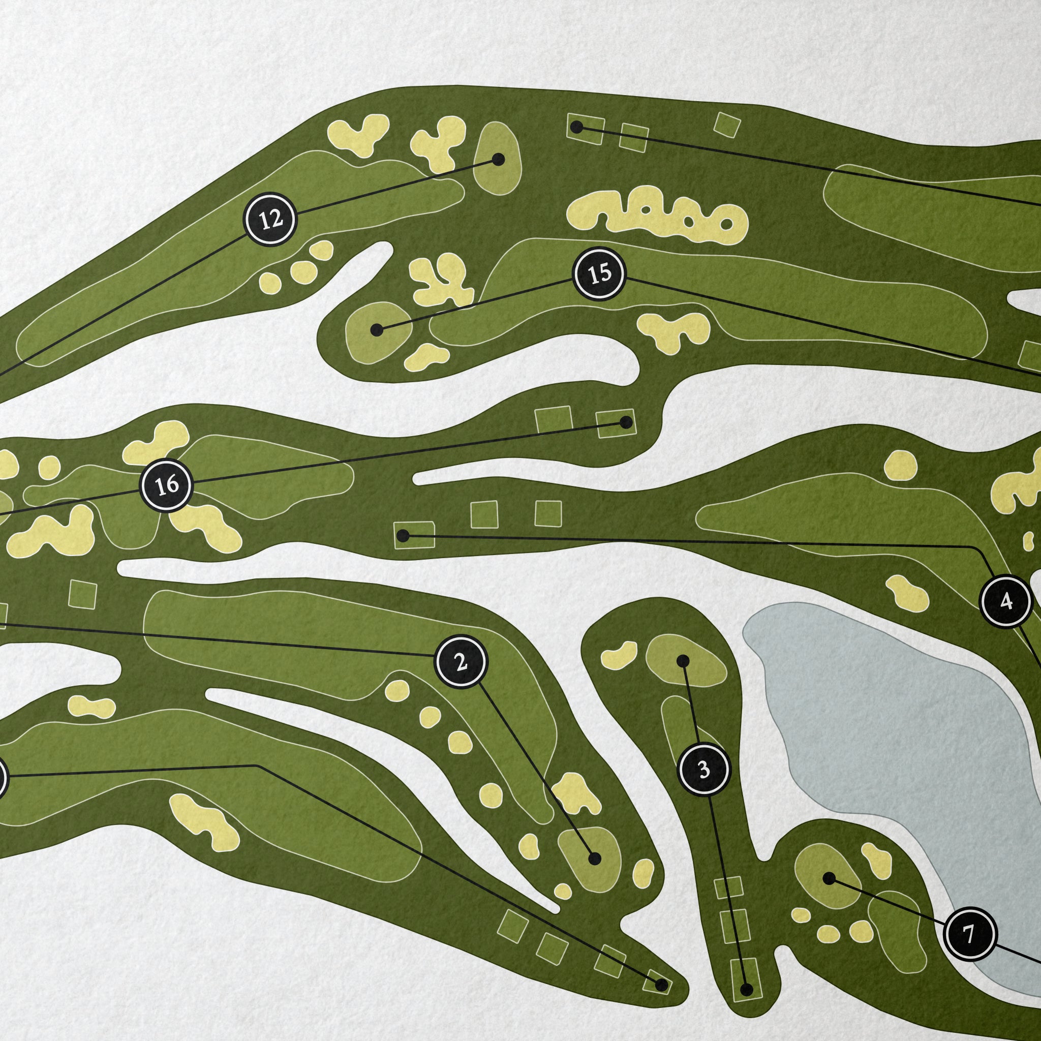 The Vineyards Country Club | Golf Course Map | Close Up