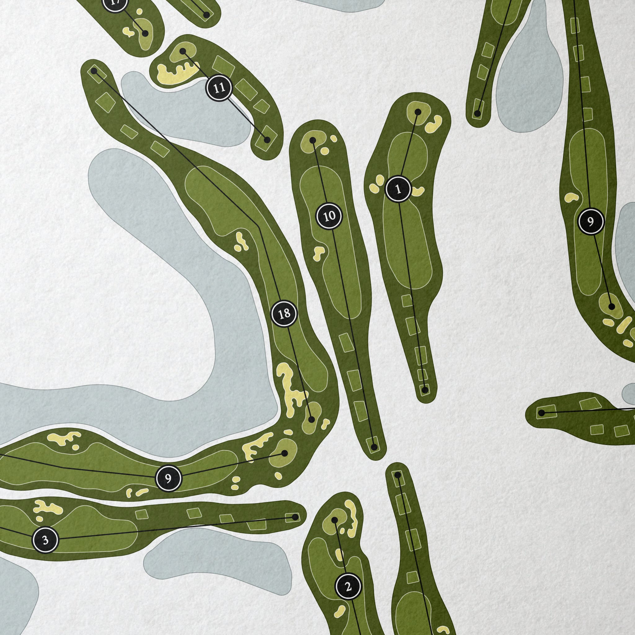 The Vineyards of Naples | Golf Course Map | Close Up