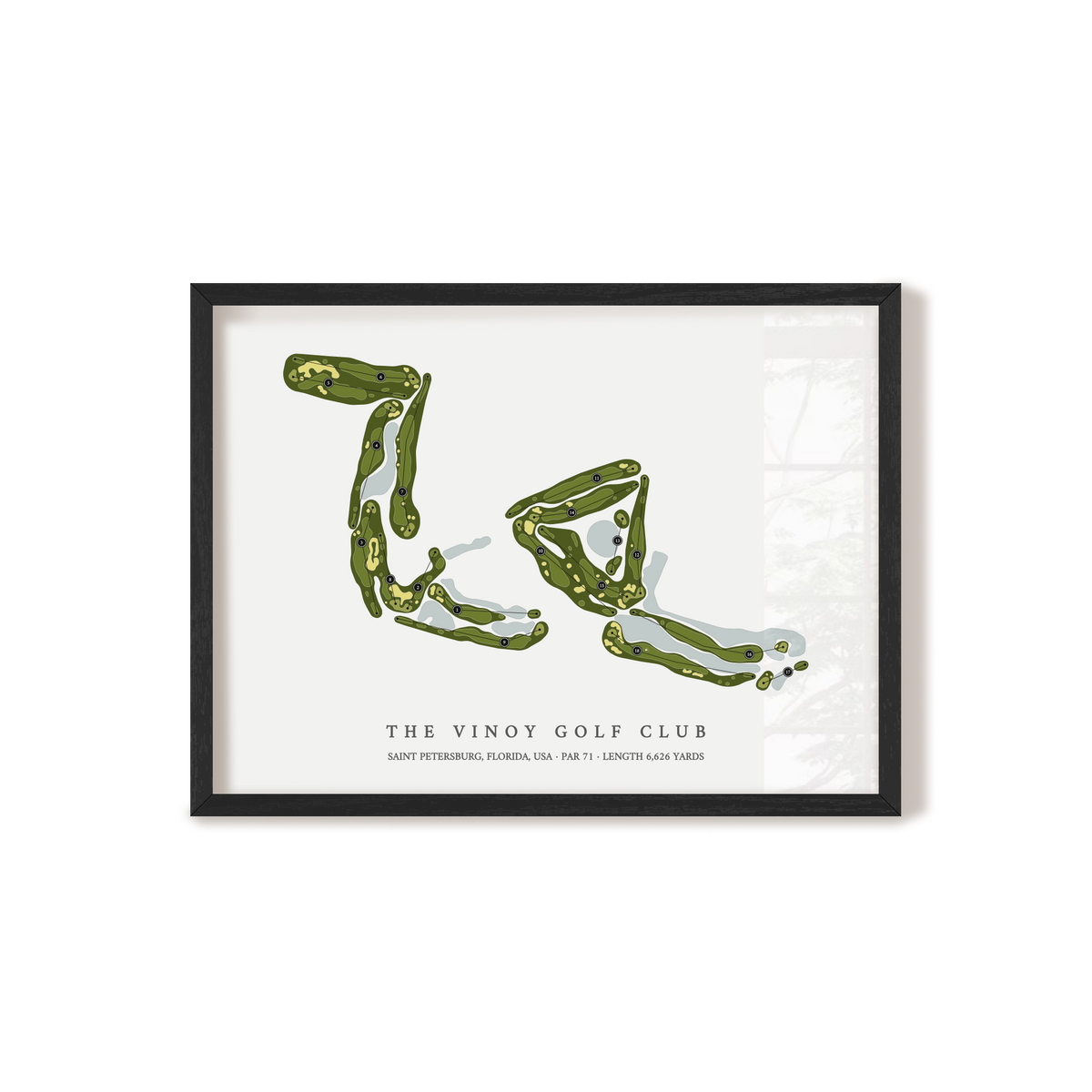 The Vinoy Golf Club | Golf Course Map | Black Frame