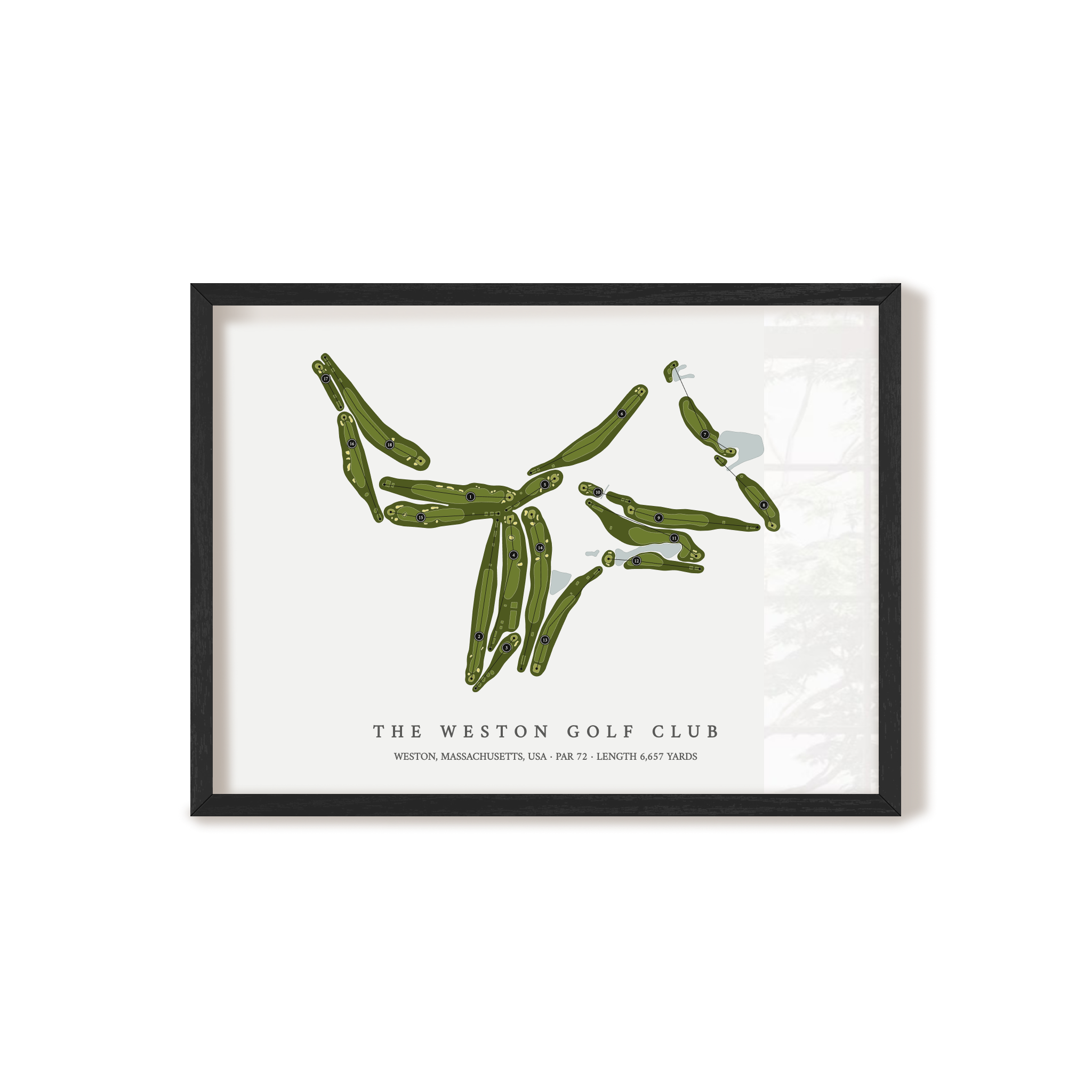 The Weston Golf Club | Golf Course Map | Black Frame