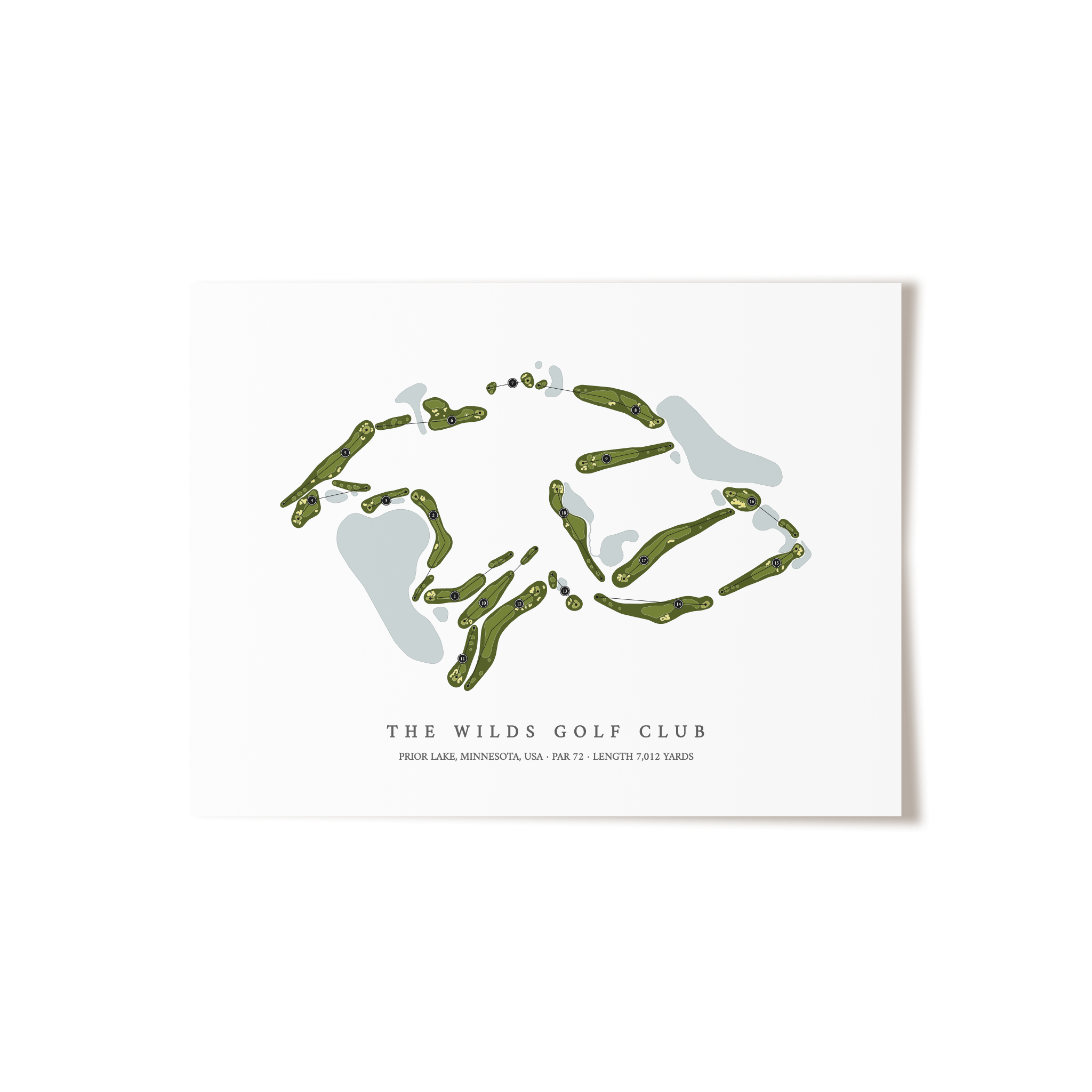 The Wilds Golf Club | Golf Course Map | Unframed