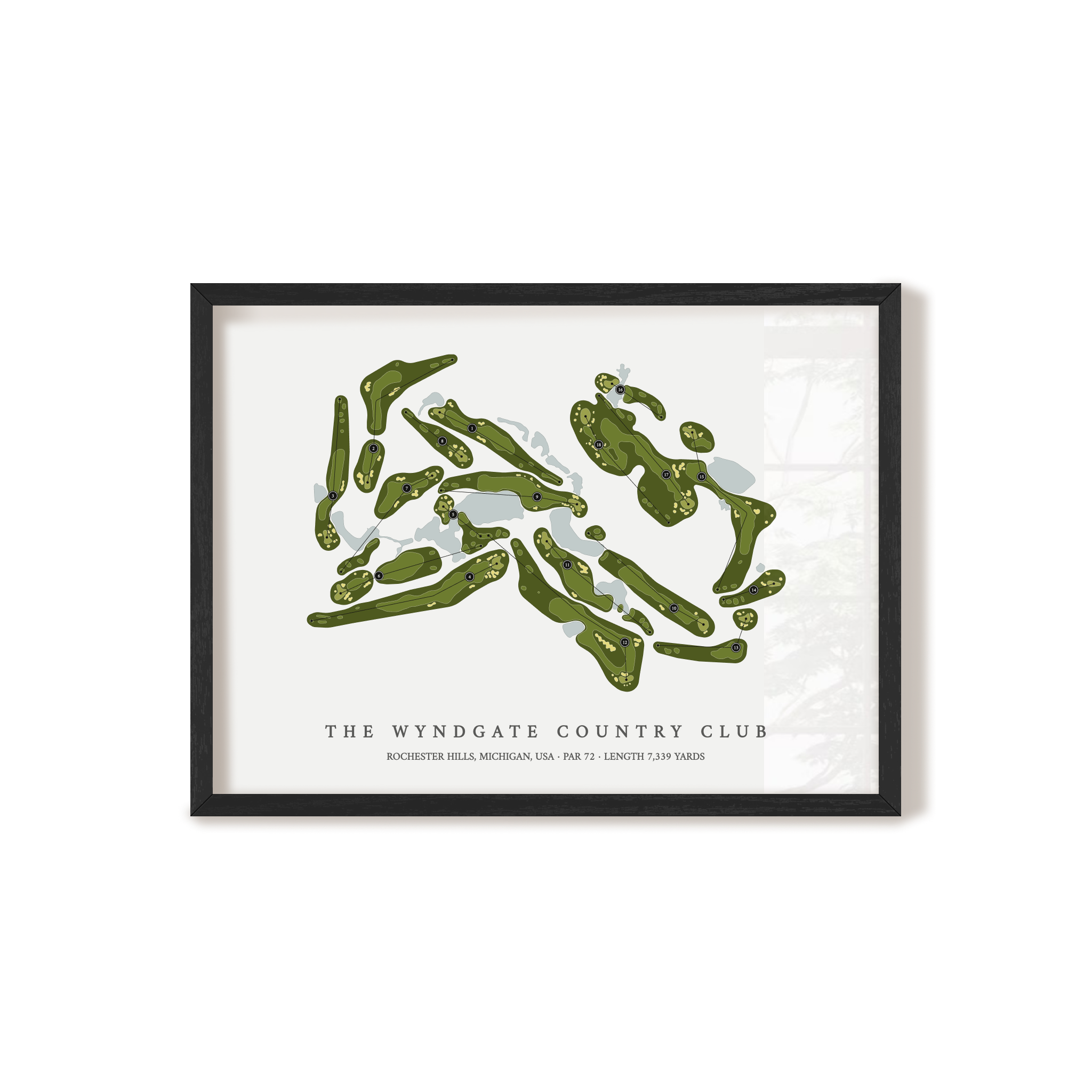 The Wyndgate Country Club | Golf Course Map | Black+Frame