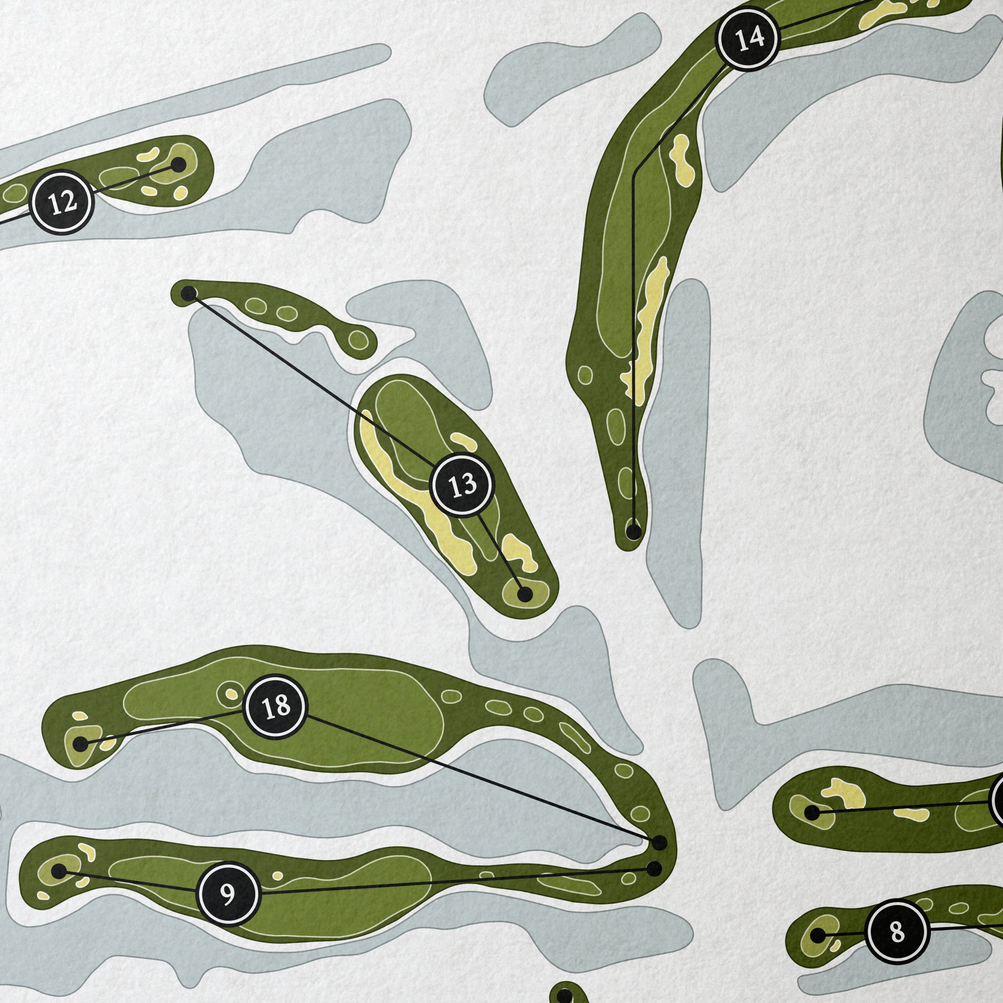 Tiburon Golf Club - The Gold Course | Golf Course Map | Close Up