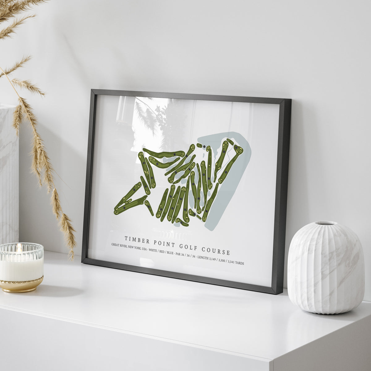 Timber Point Golf Course | Golf Course Print | On Table
