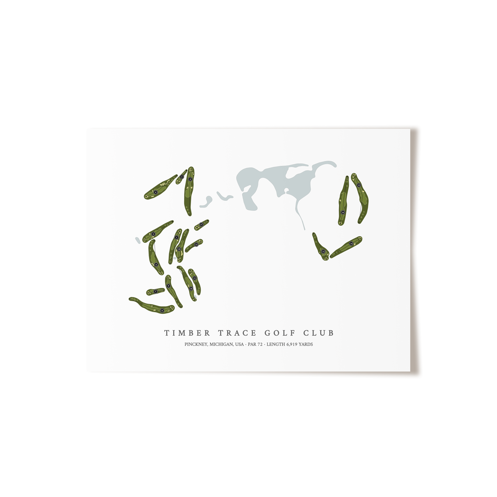 Timber Trace Golf Club | Golf Course Map | Unframed