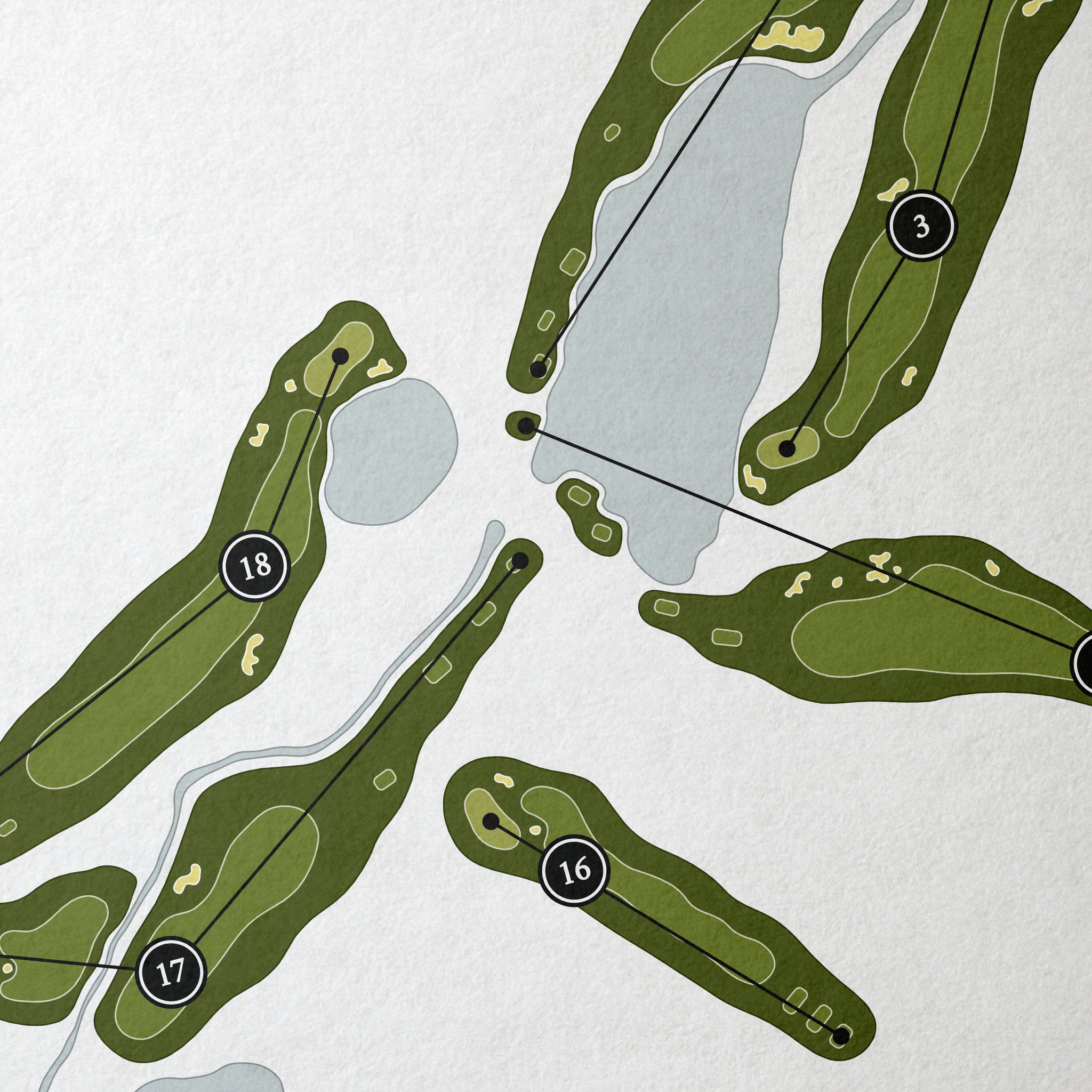 Timberline Golf Club | Golf Course Map | Close Up