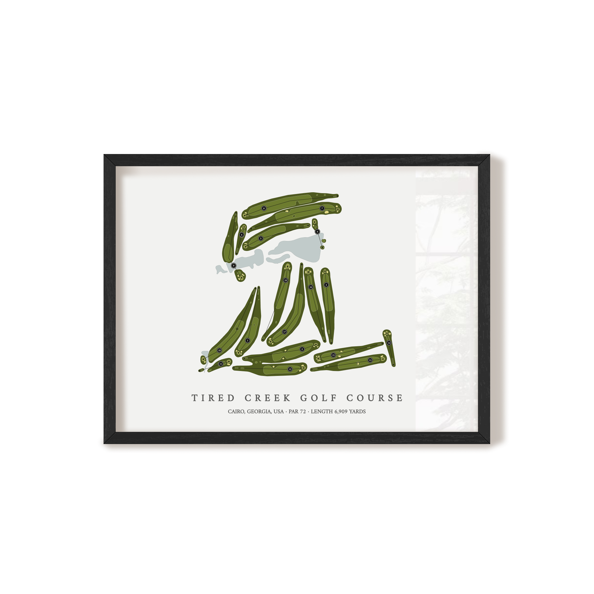 Tired Creek Golf Course | Golf Course Map | Black+Frame