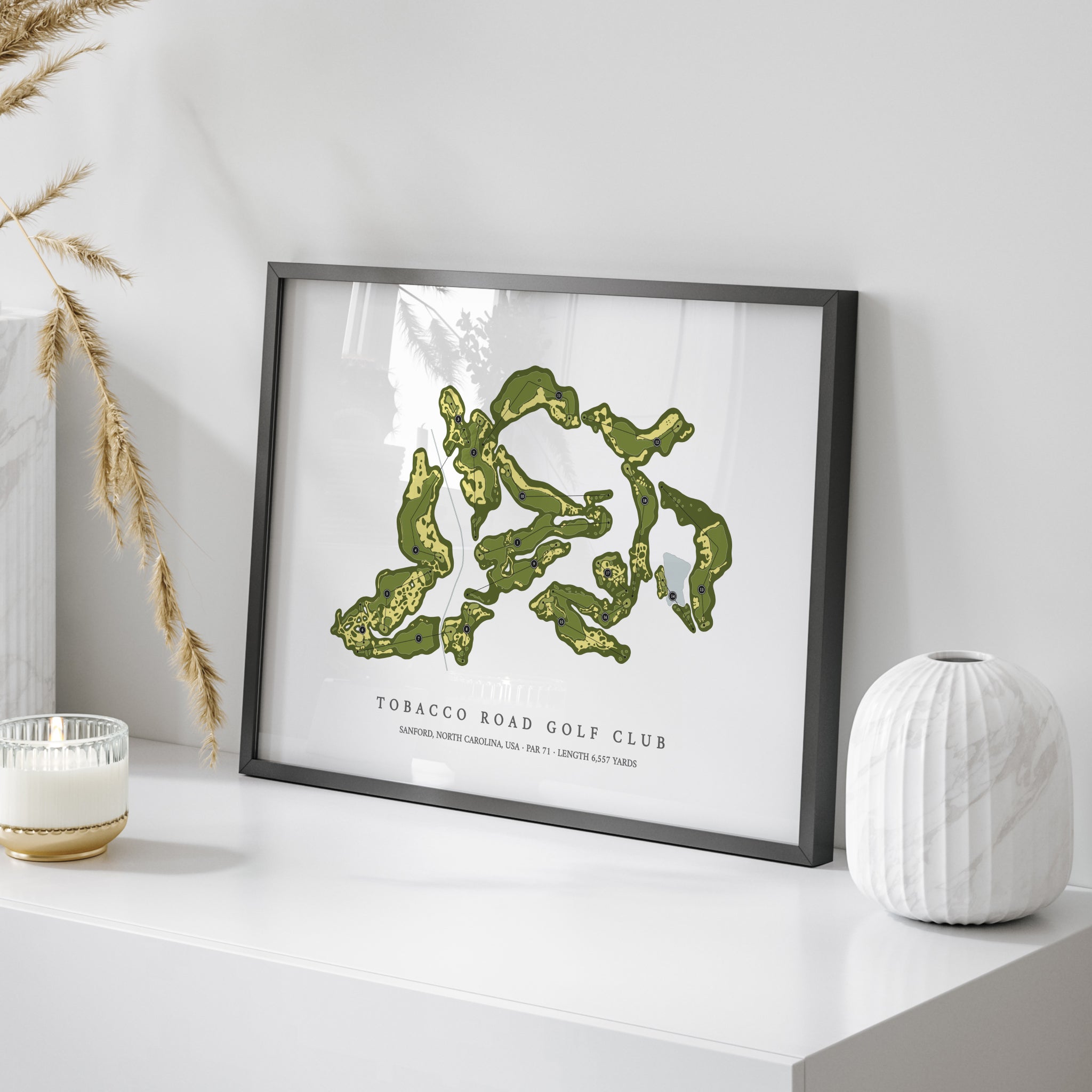 Tobacco Road Golf Club | Golf Course Print | On Table