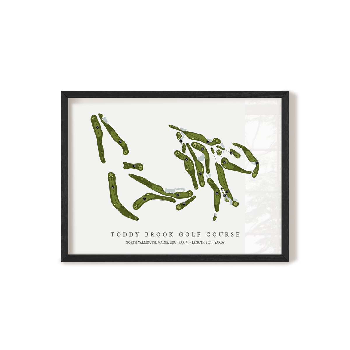 Toddy Brook Golf Course | Golf Course Map | Black Frame