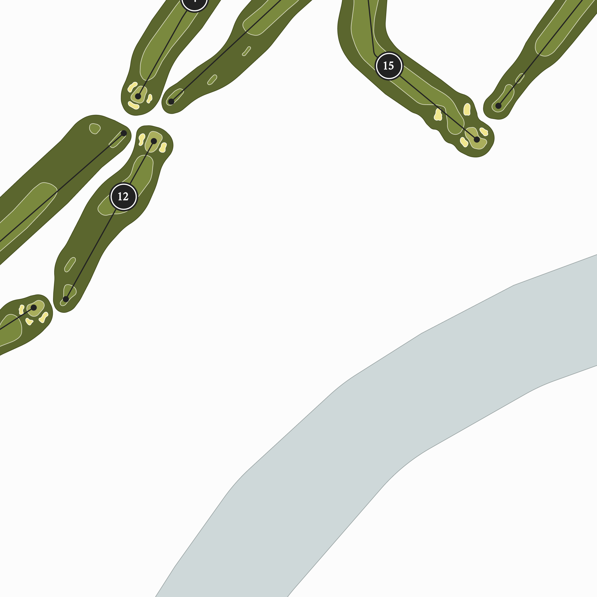 Toledo Country Club | Golf Course Print | Close Up