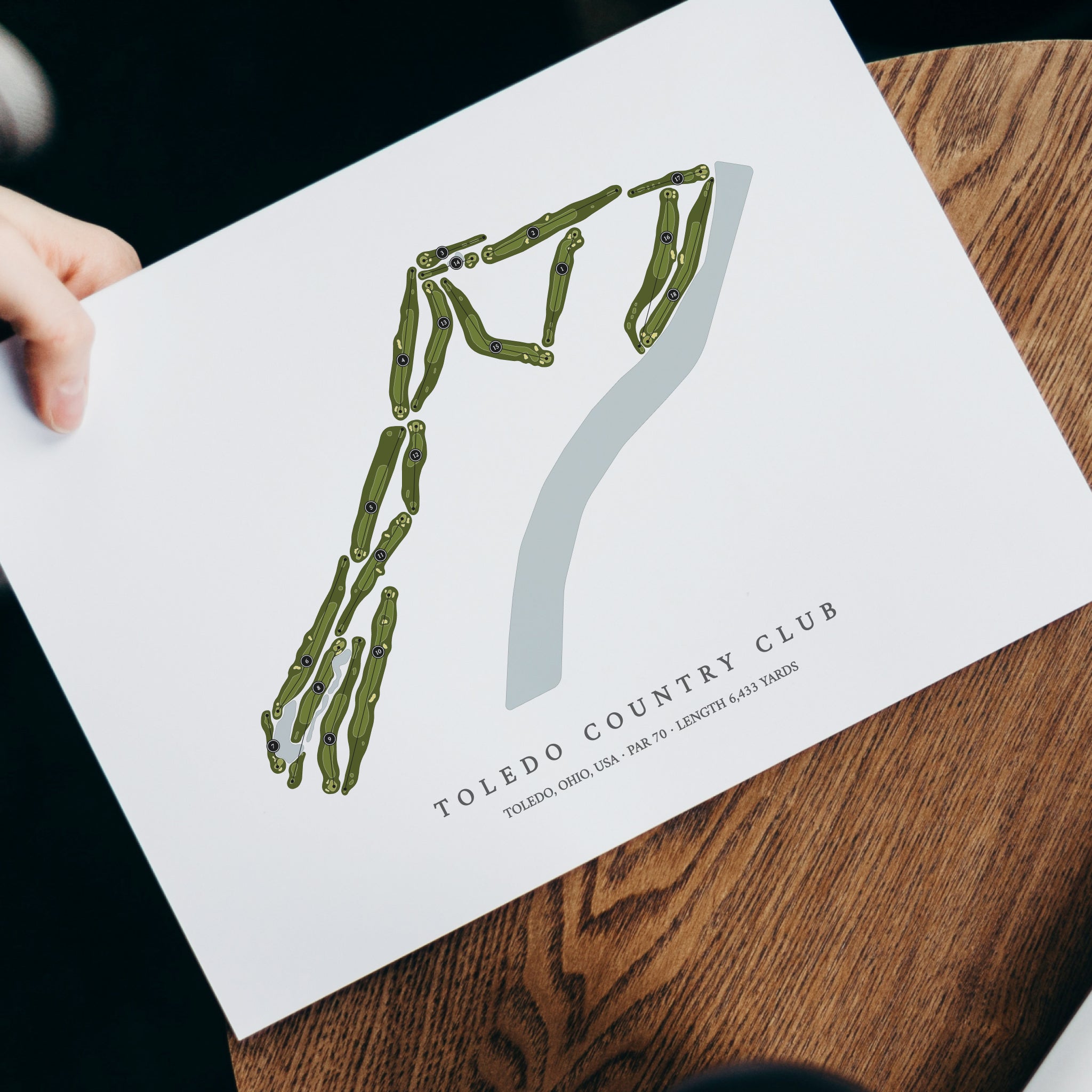 Toledo Country Club | Golf Course Print | With Laptop