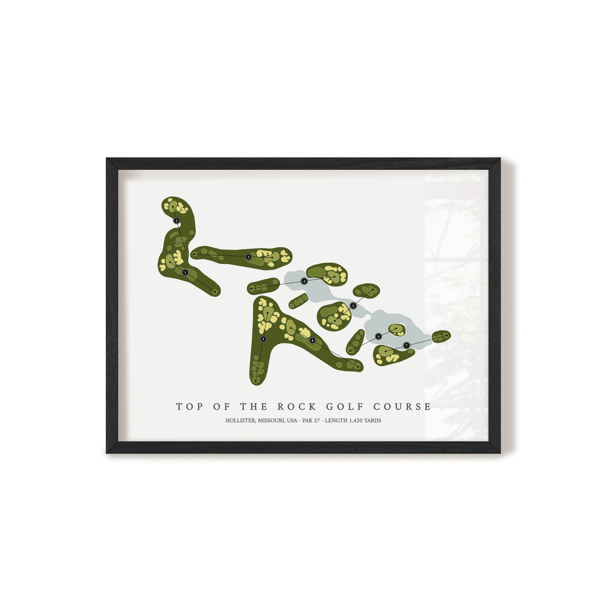 Top of the Rock Golf Course | Golf Course Map | Black Frame