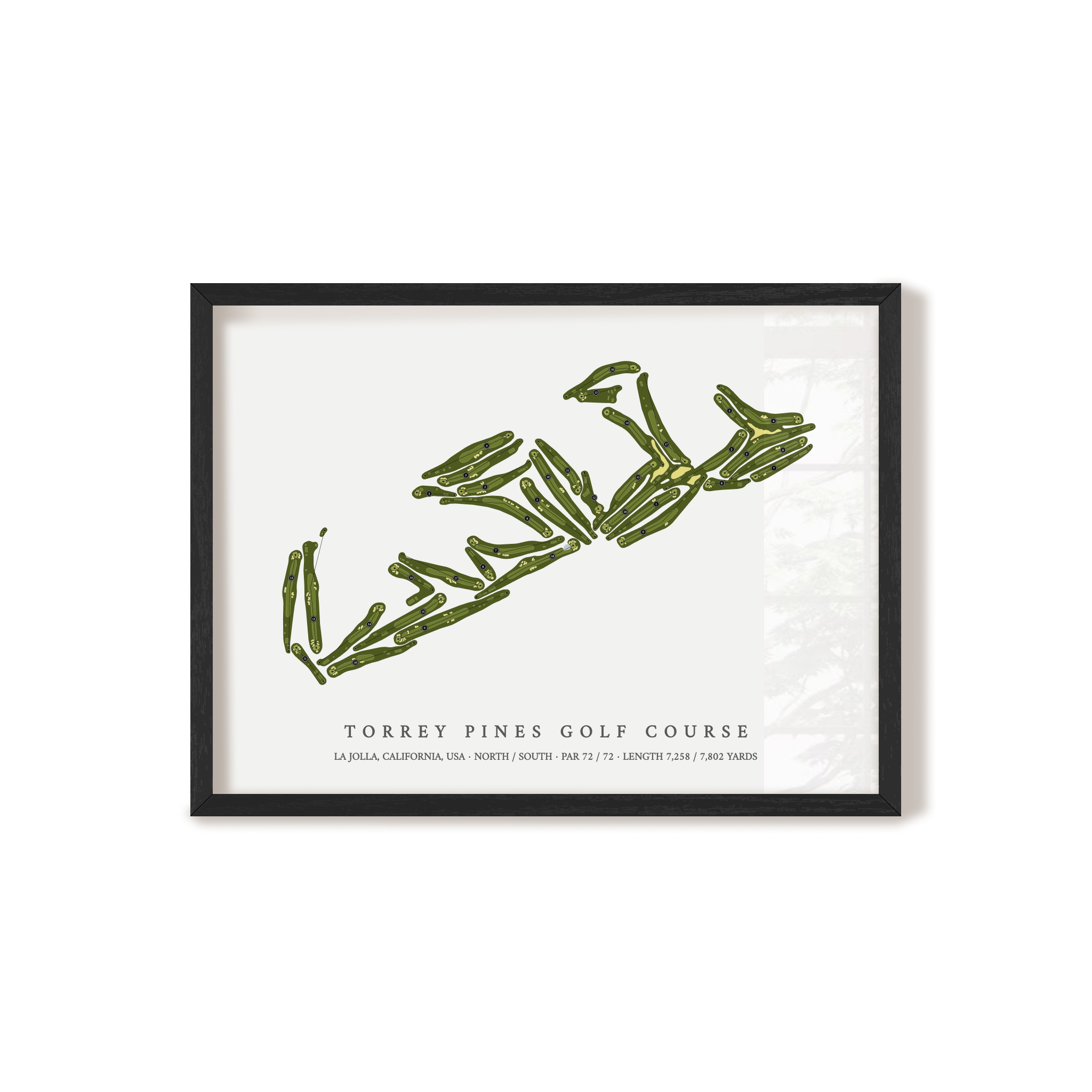 Torrey Pines Golf Course | Golf Course Print | Black Frame