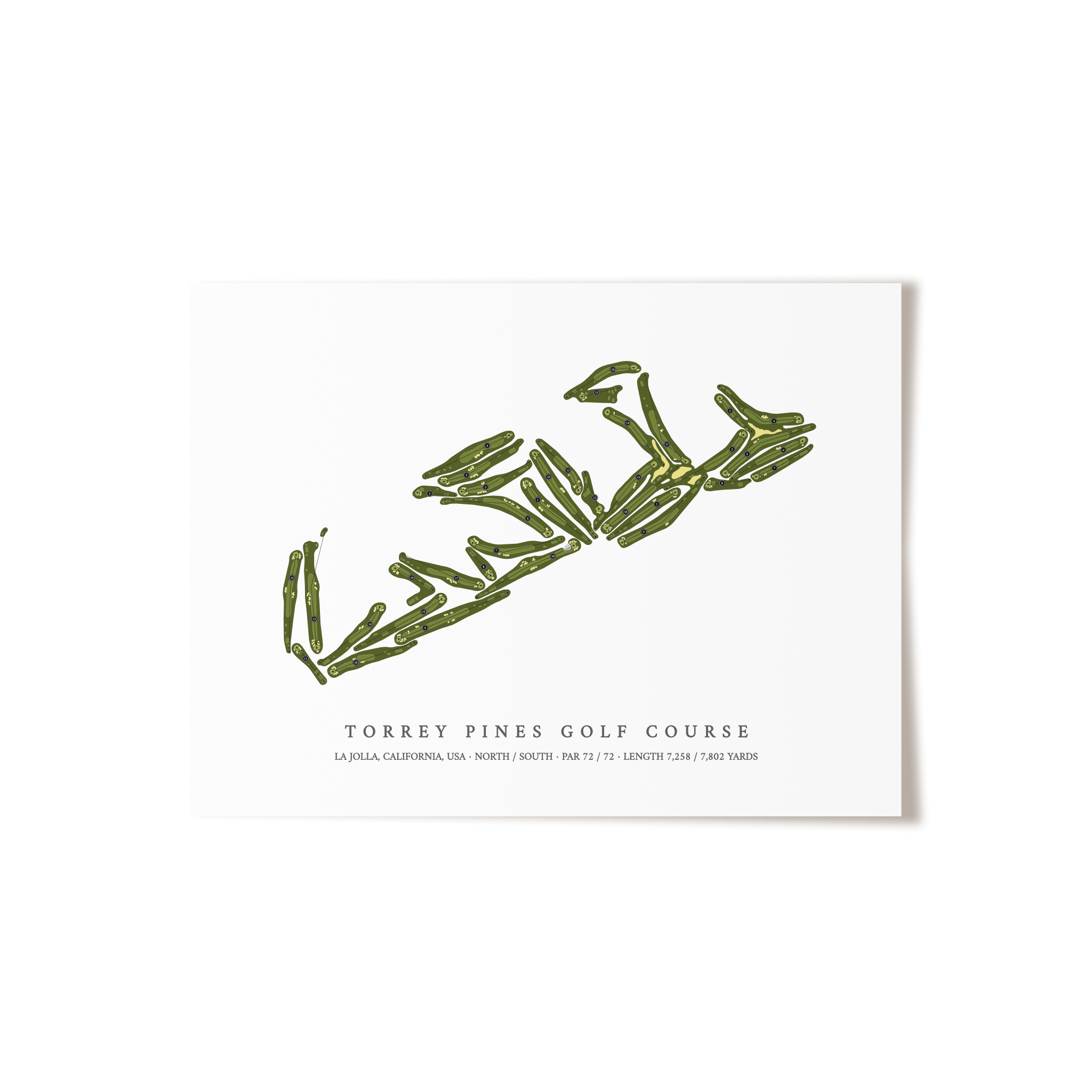 Torrey Pines Golf Course | Golf Course Print | Unframed