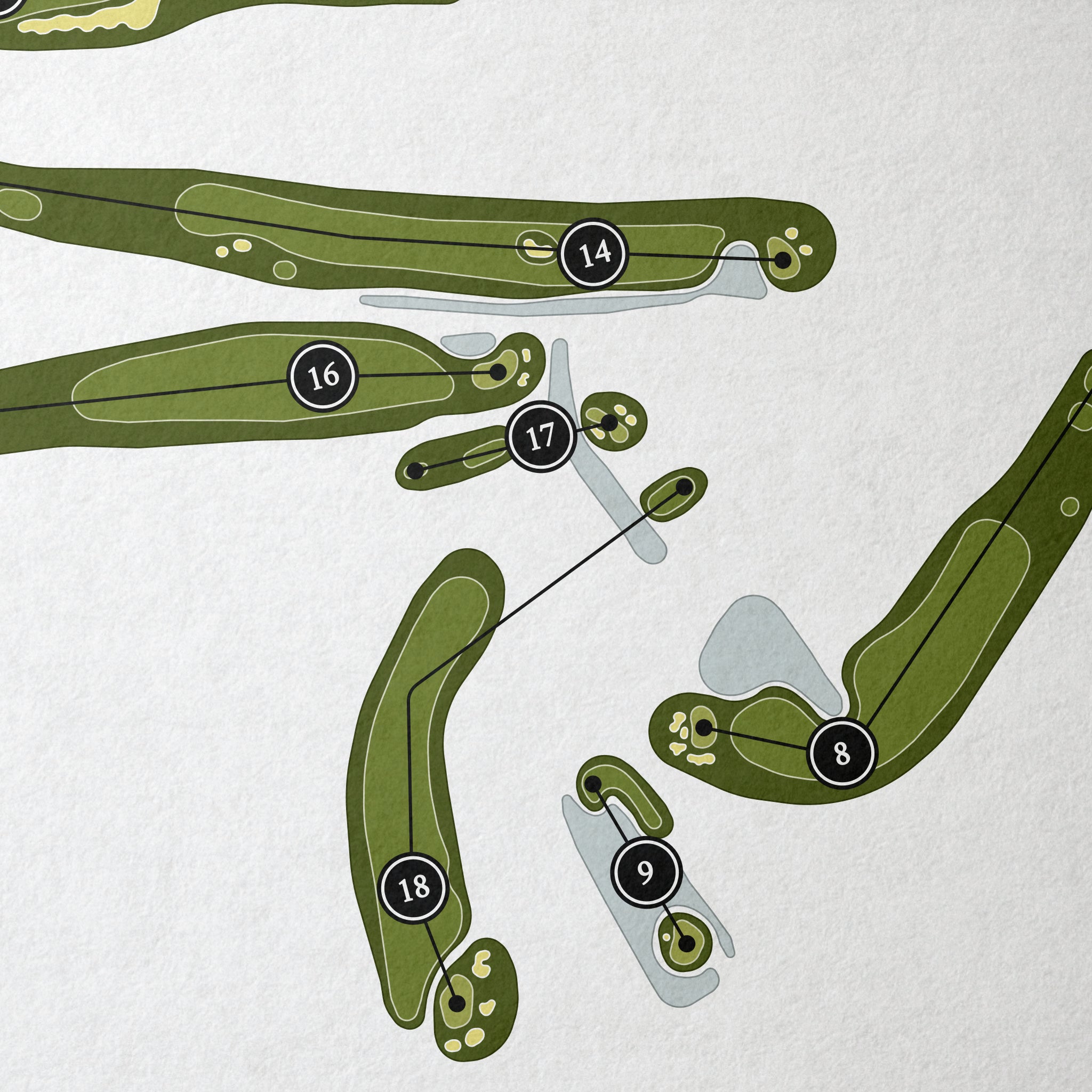 Tour 18 Dallas | Golf Course Map | Close+Up