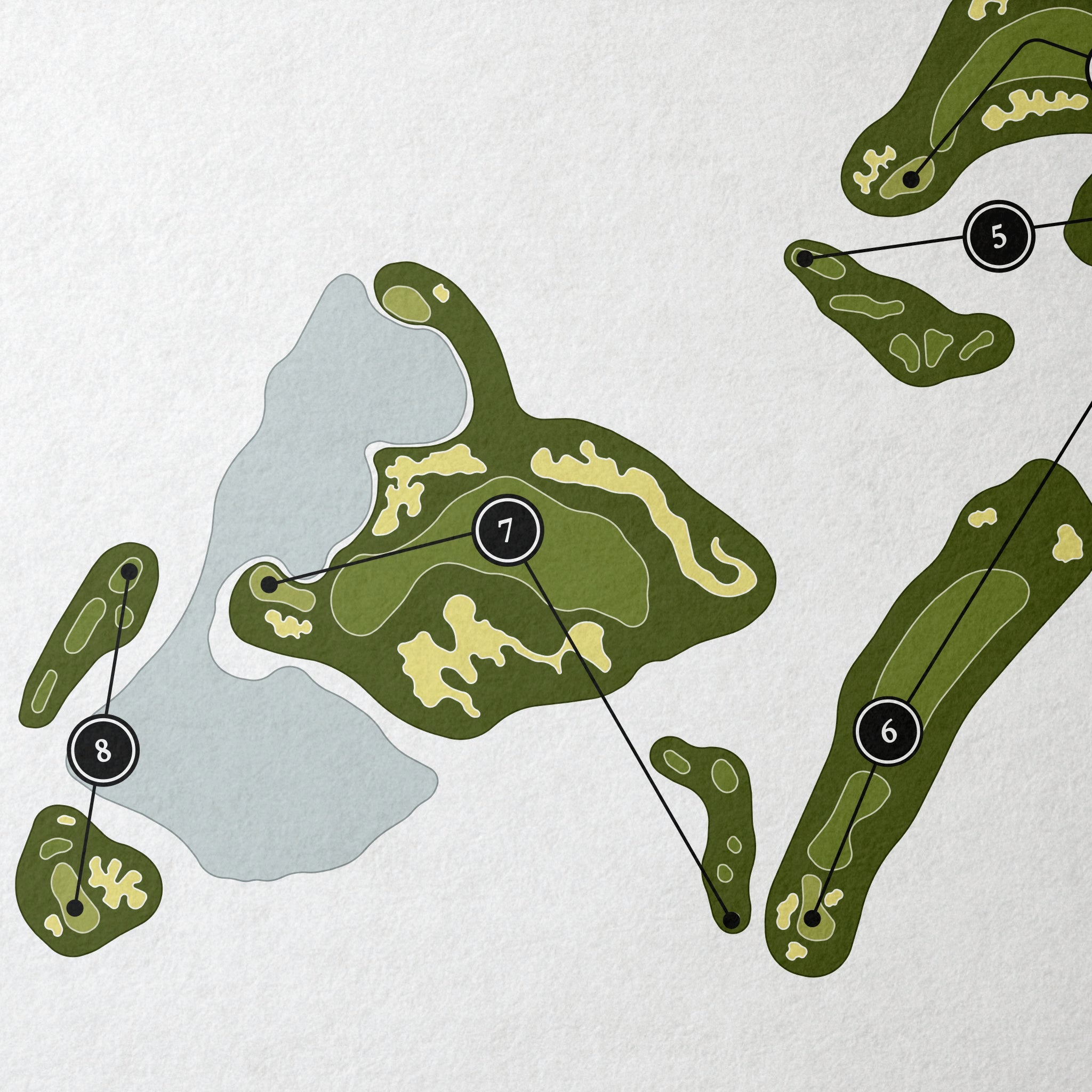 Tradition Golf Club | Golf Course Print | Close Up