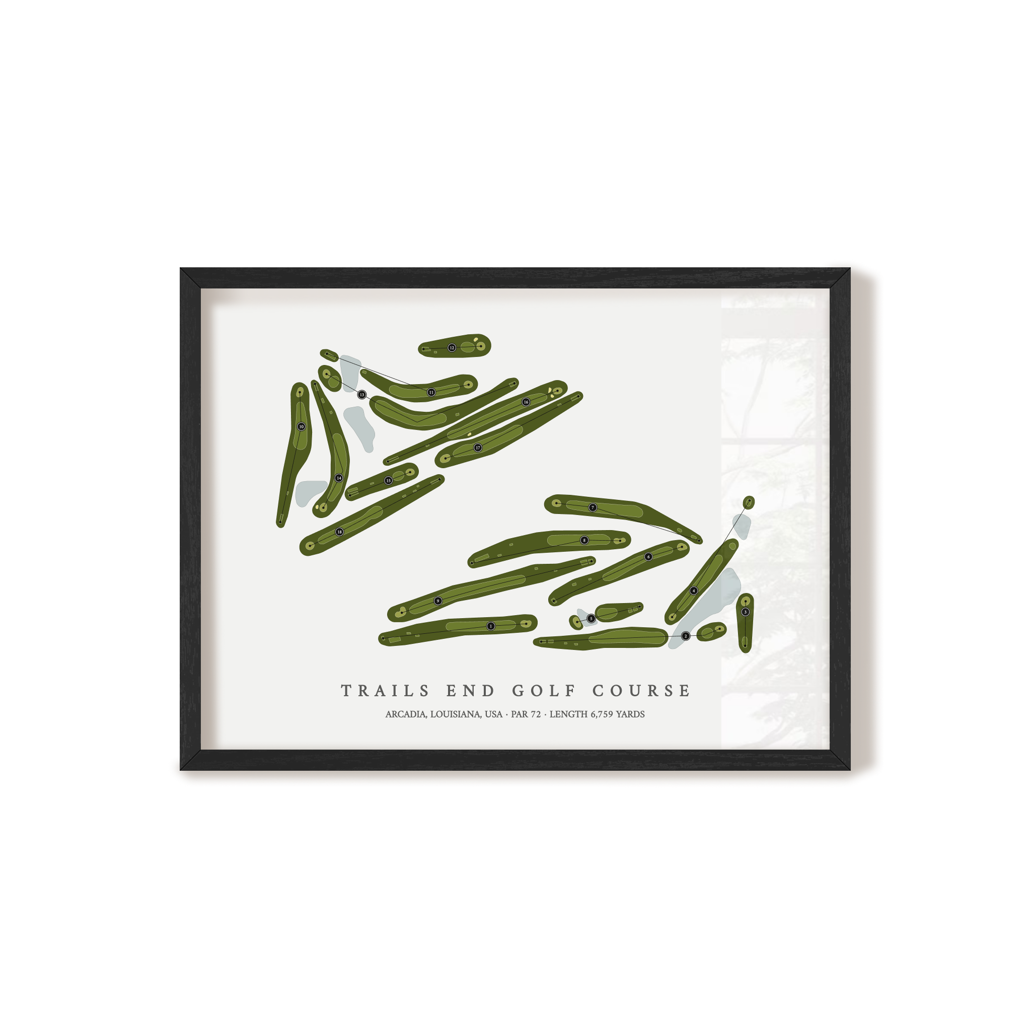 Trails End Golf Course | Golf Course Map | Black+Frame