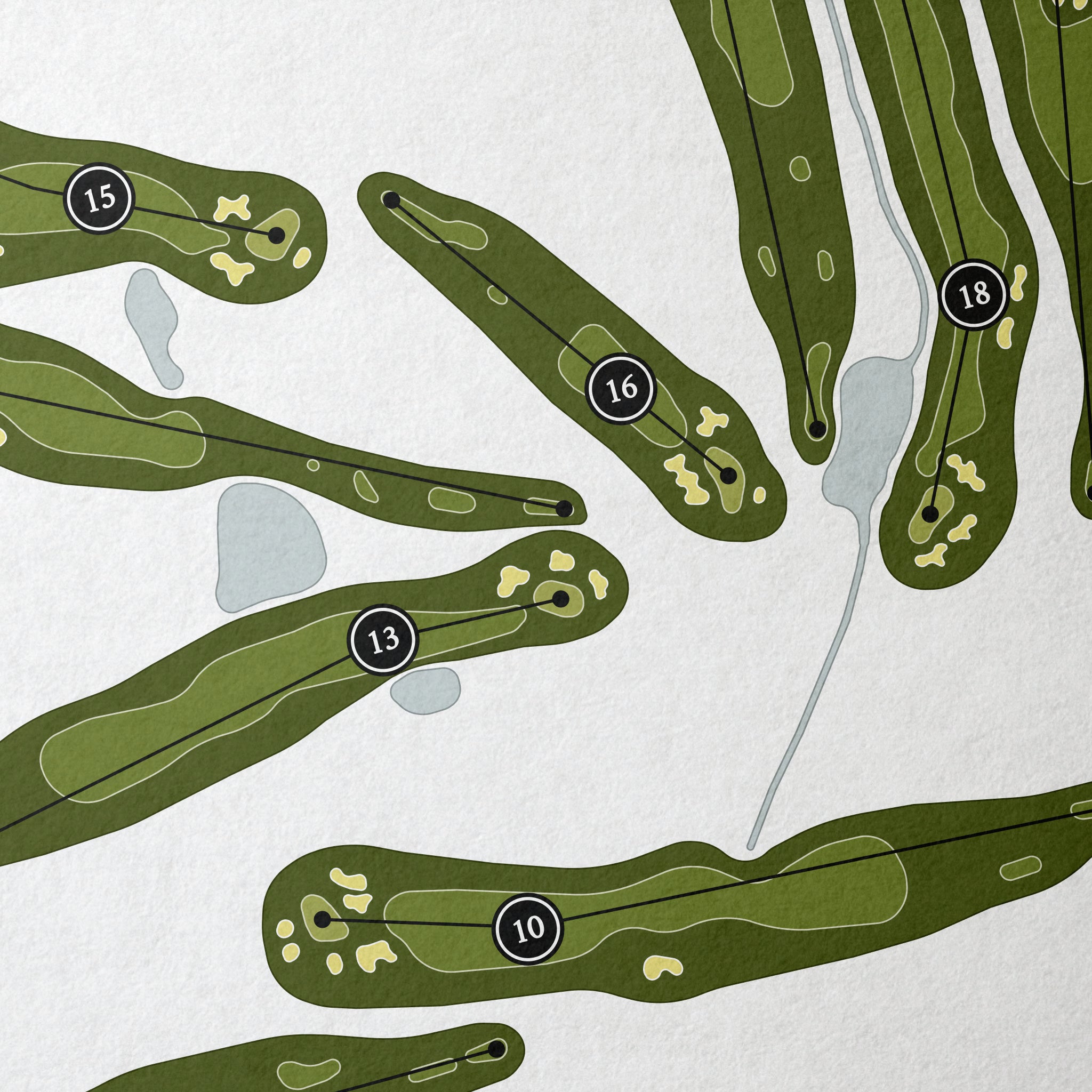 Travis Pointe Country Club | Golf Course Map | Close+Up