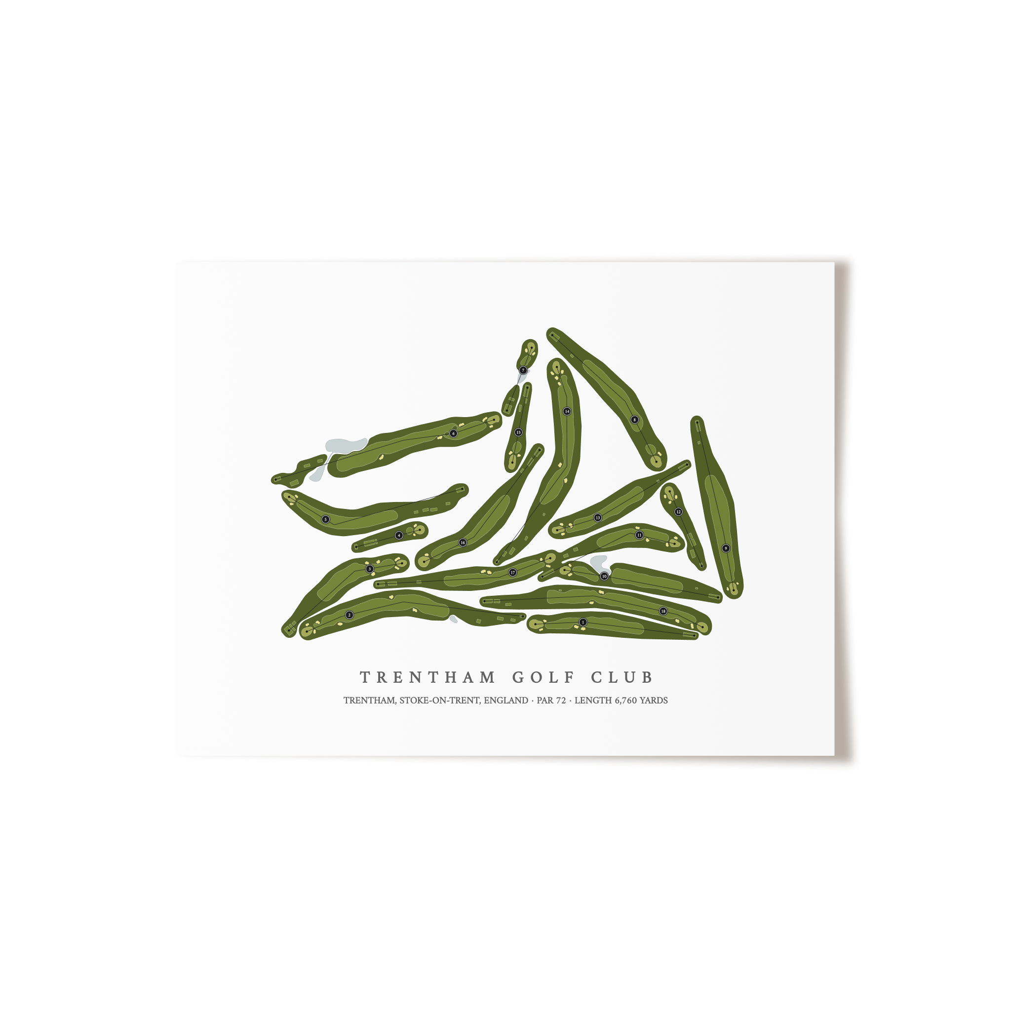 Trentham Golf Club | Golf Course Map | Unframed