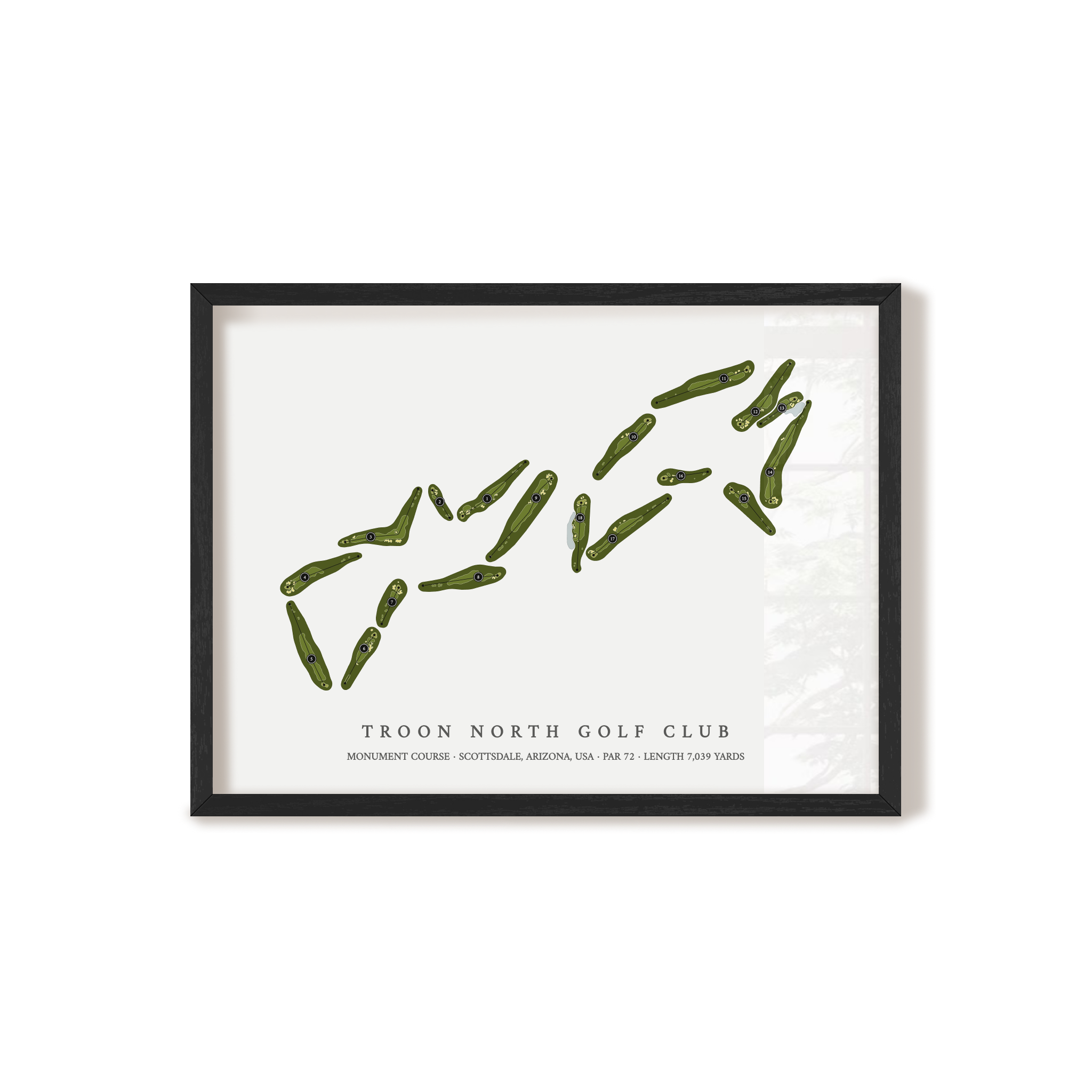 Troon North Golf Club - Monument Course | Golf Course Map | Black+Frame