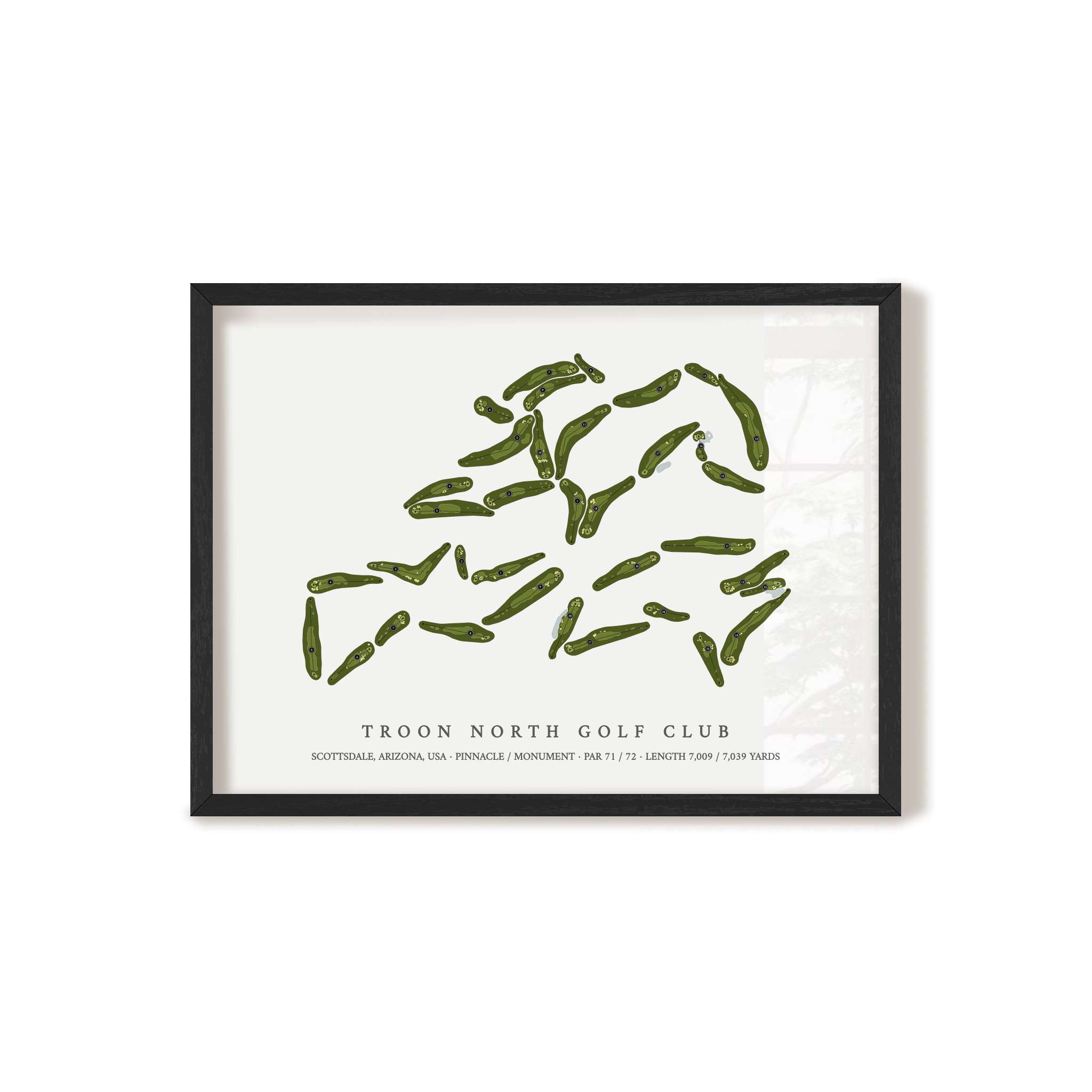 Troon North Golf Club | Golf Course Print | Black Frame