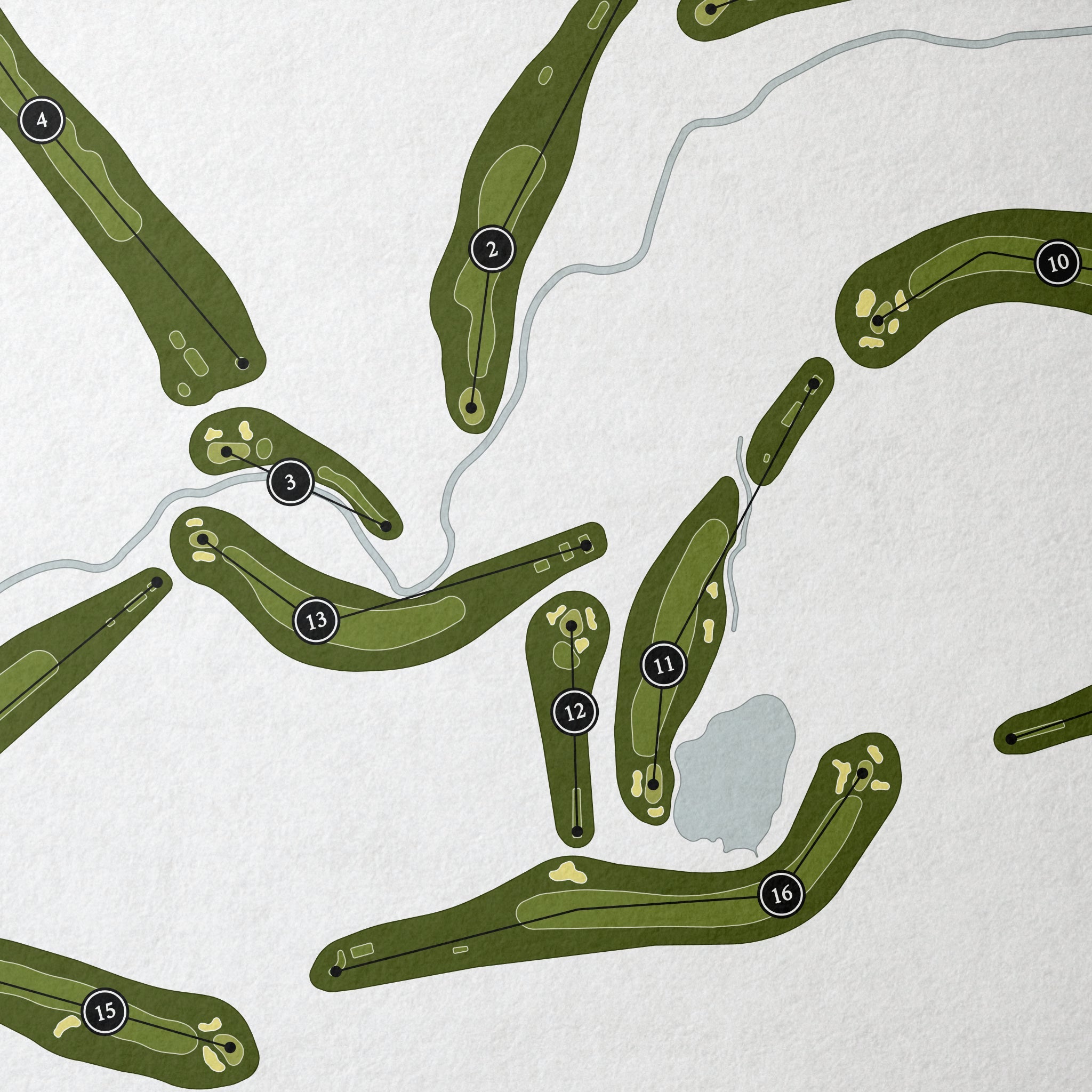 Trophy Club Country Club | Golf Course Map | Close Up