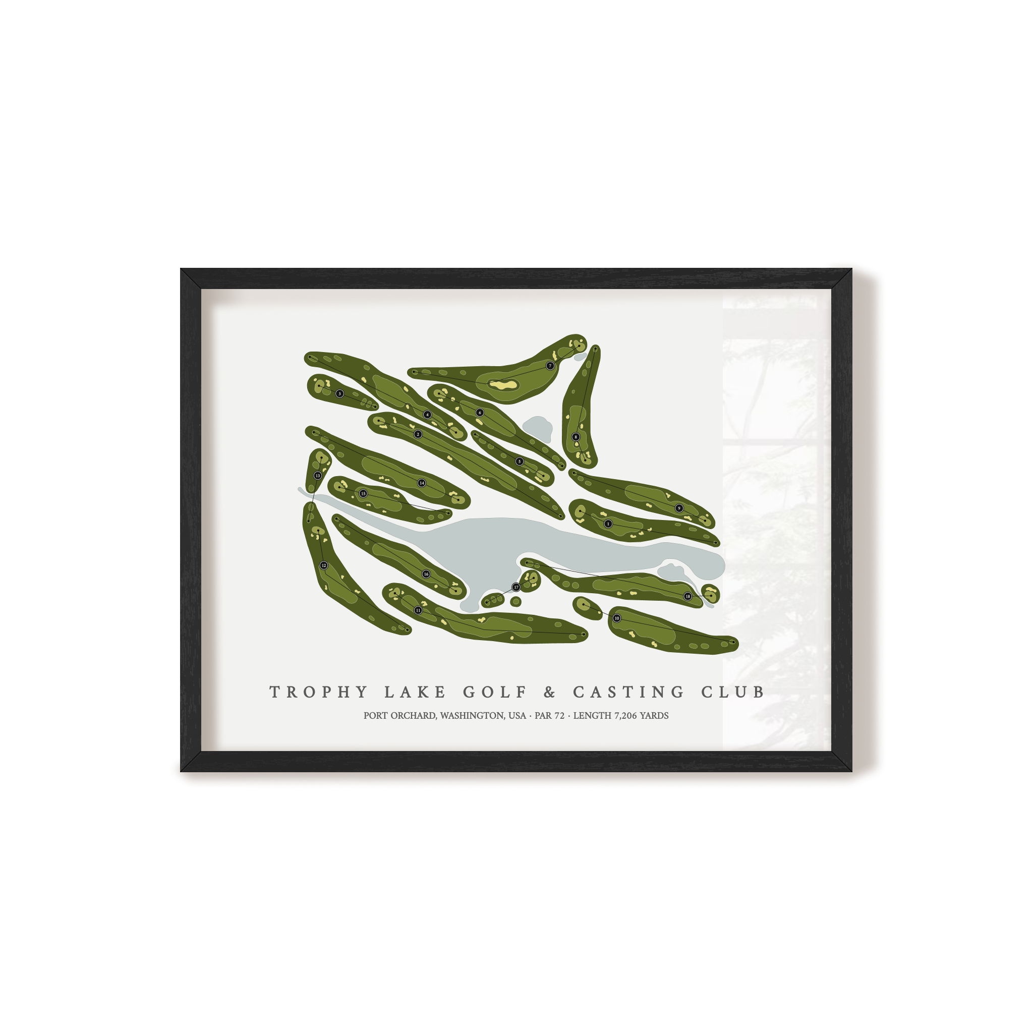 Trophy Lake Golf & Casting Club | Golf Course Map | Black+Frame