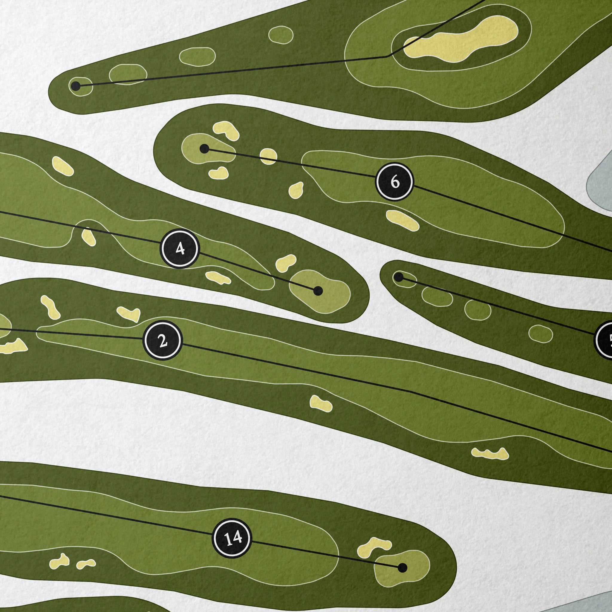 Trophy Lake Golf & Casting Club | Golf Course Map | Close+Up