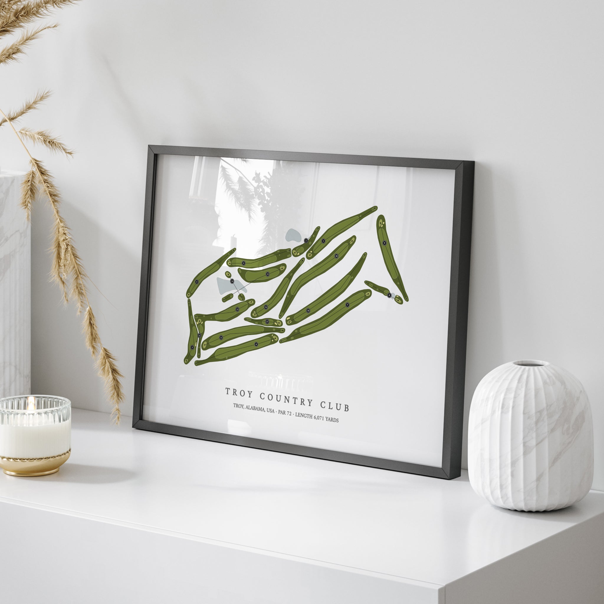 Troy Country Club | Golf Course Map | On Table