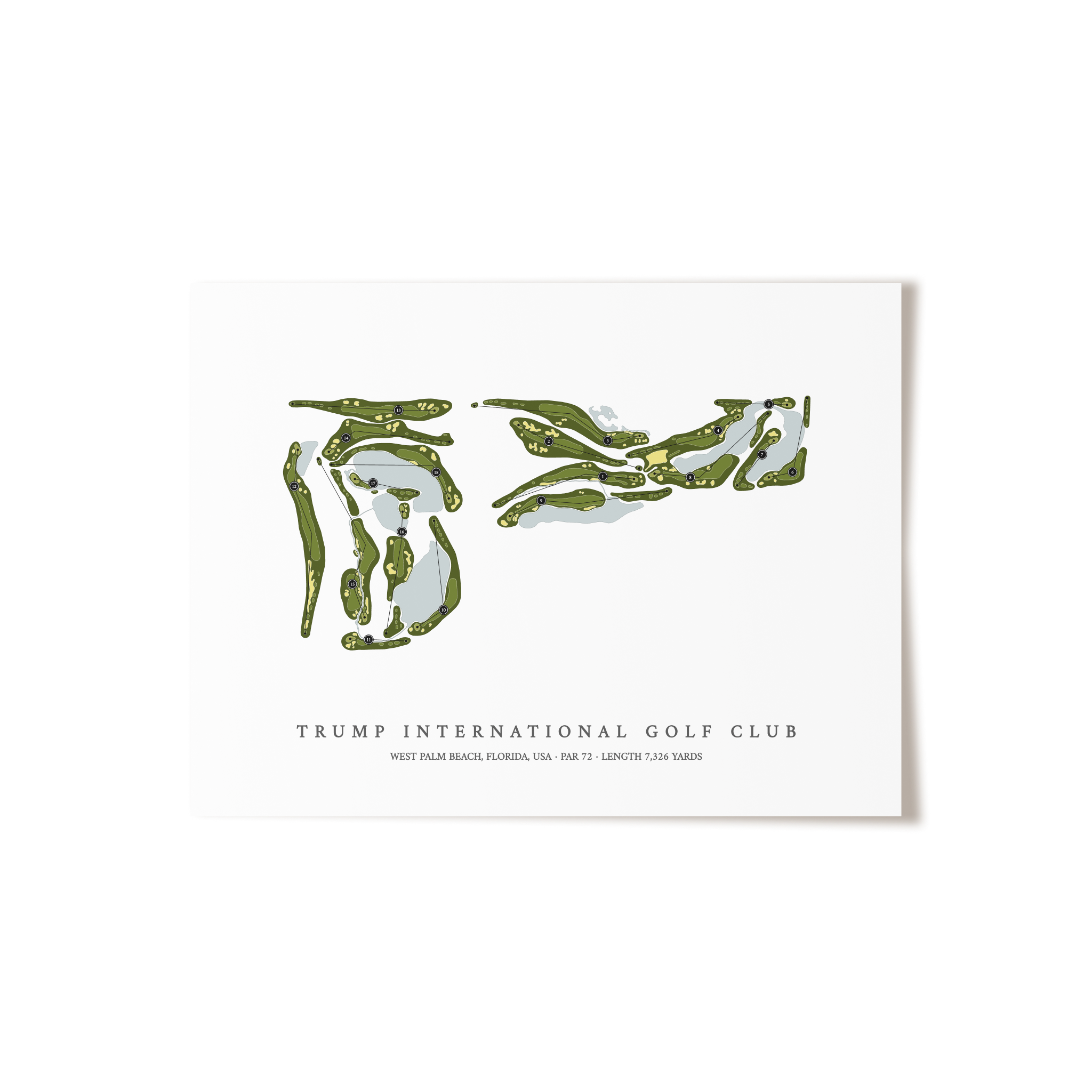 Trump International Golf Club | Golf Course Map | Unframed