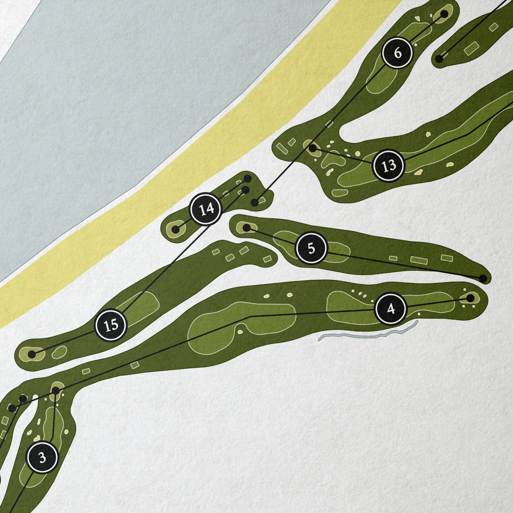 Trump International Golf Links Ireland | Golf Course Map | Close Up