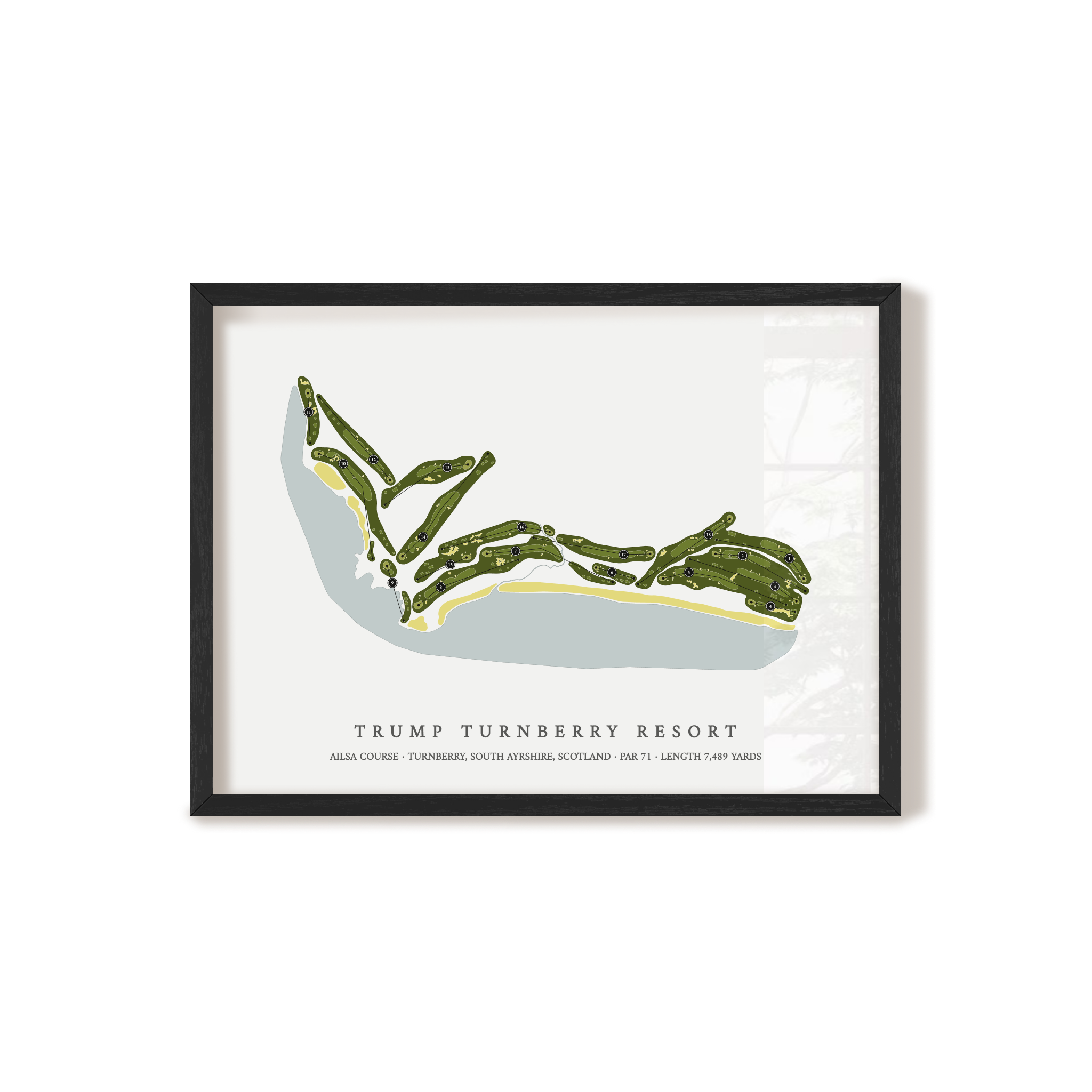 Trump Turnberry Resort - Ailsa Course | Golf Course Map | Black+Frame
